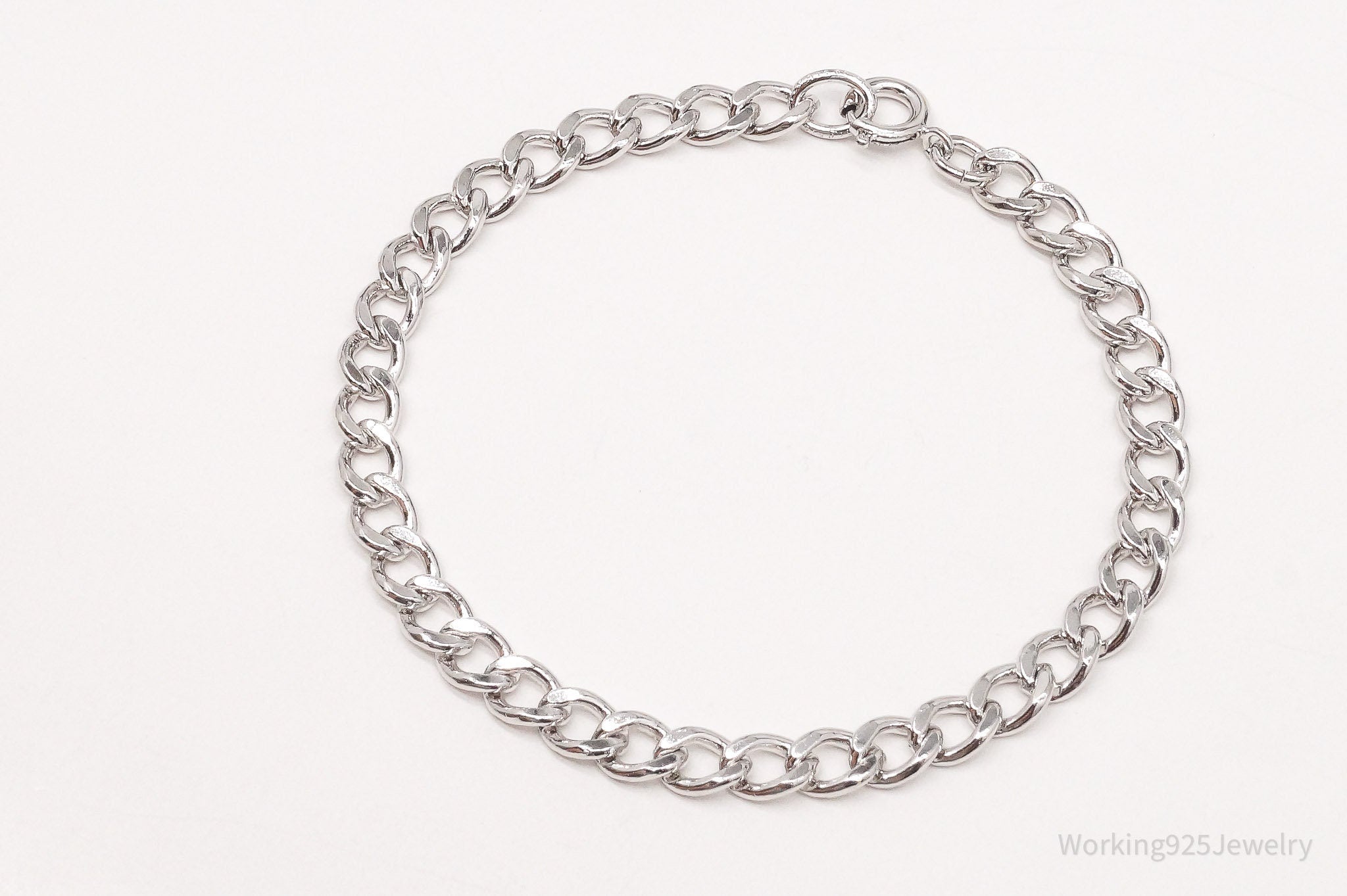 Antique Sterling Silver Curb Chain Bracelet