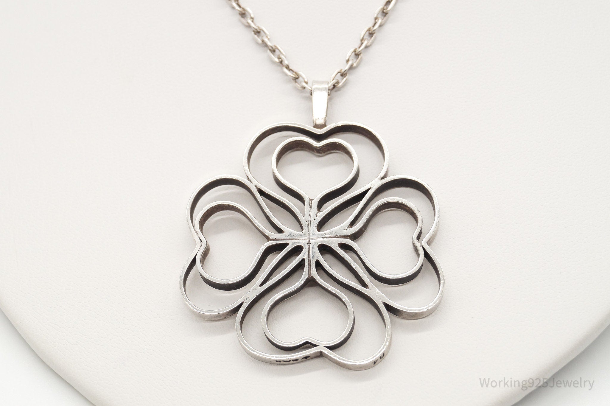 Antique Sheffield England Designer JS Sterling Silver Necklace