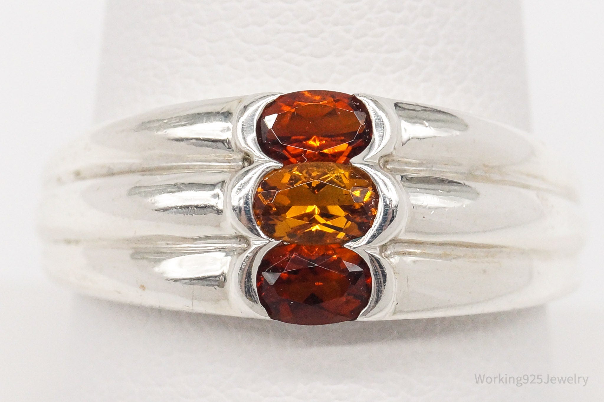 Vintage Citrine Sterling Silver Ring Size 9