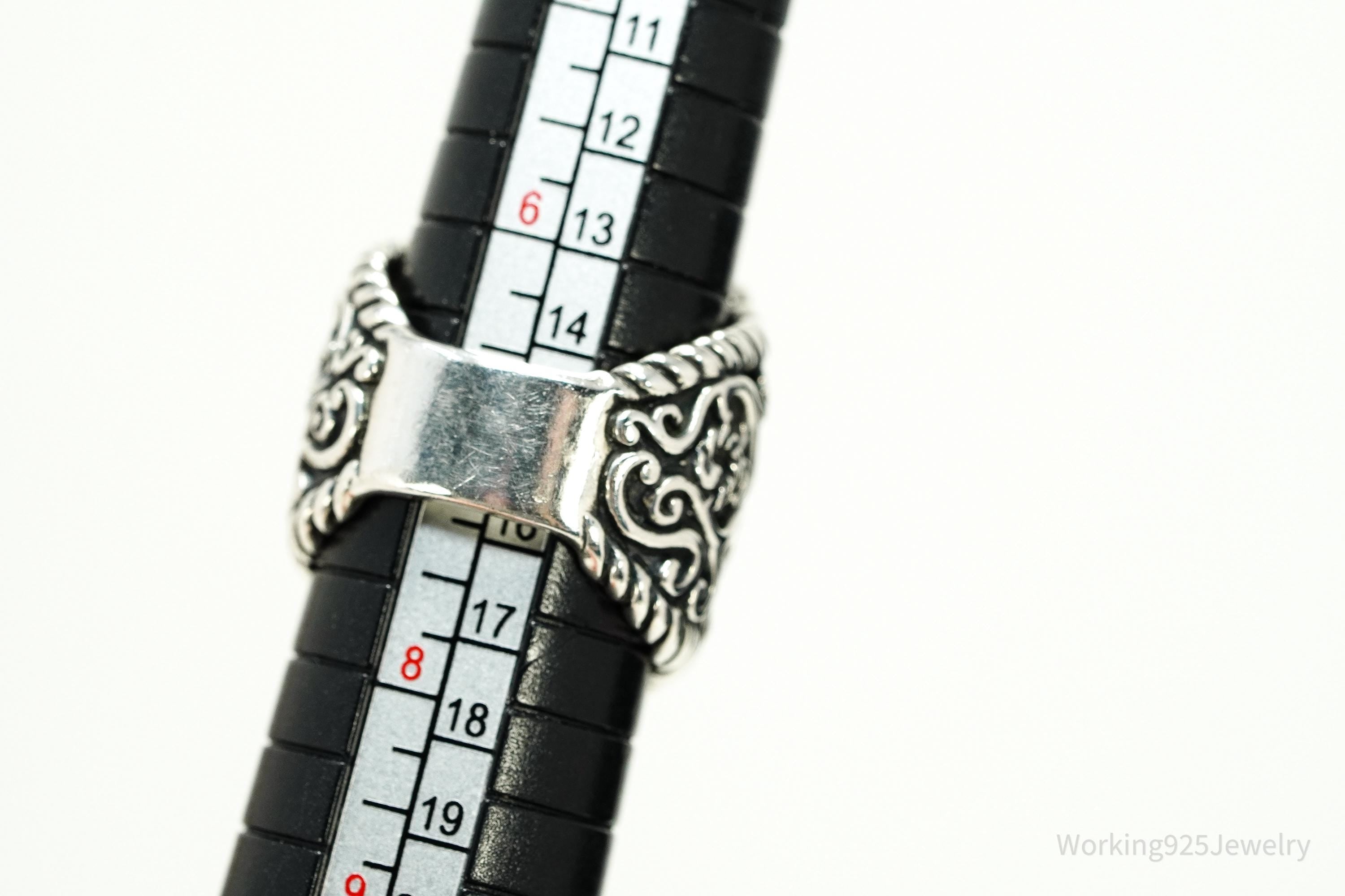 Vintage Native Carolyn Pollack Western Style Sterling Silver Ring - Size 7.25