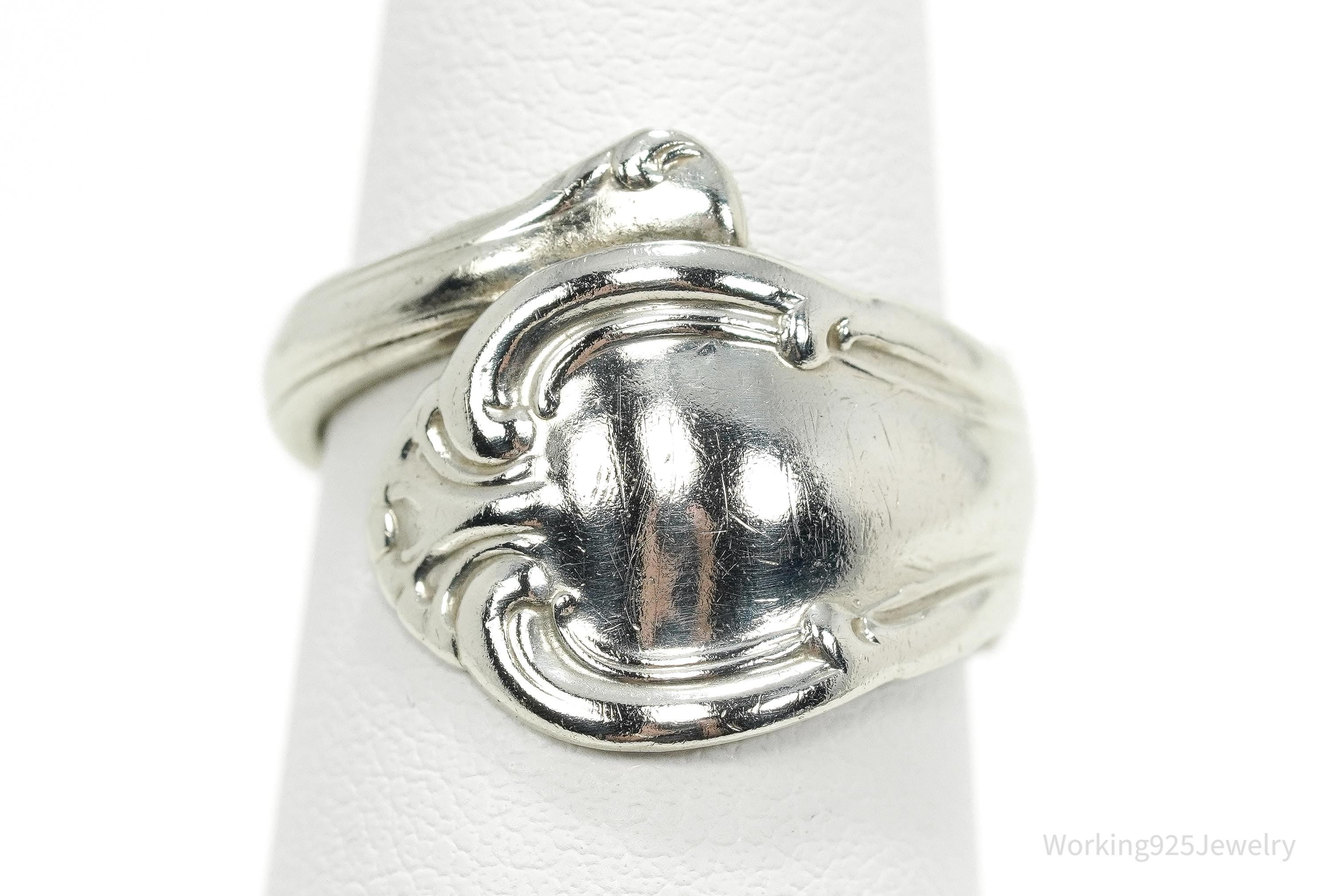 Vintage "Joan Of Arc" International Sterling Silver Spoon Ring Size 6.75
