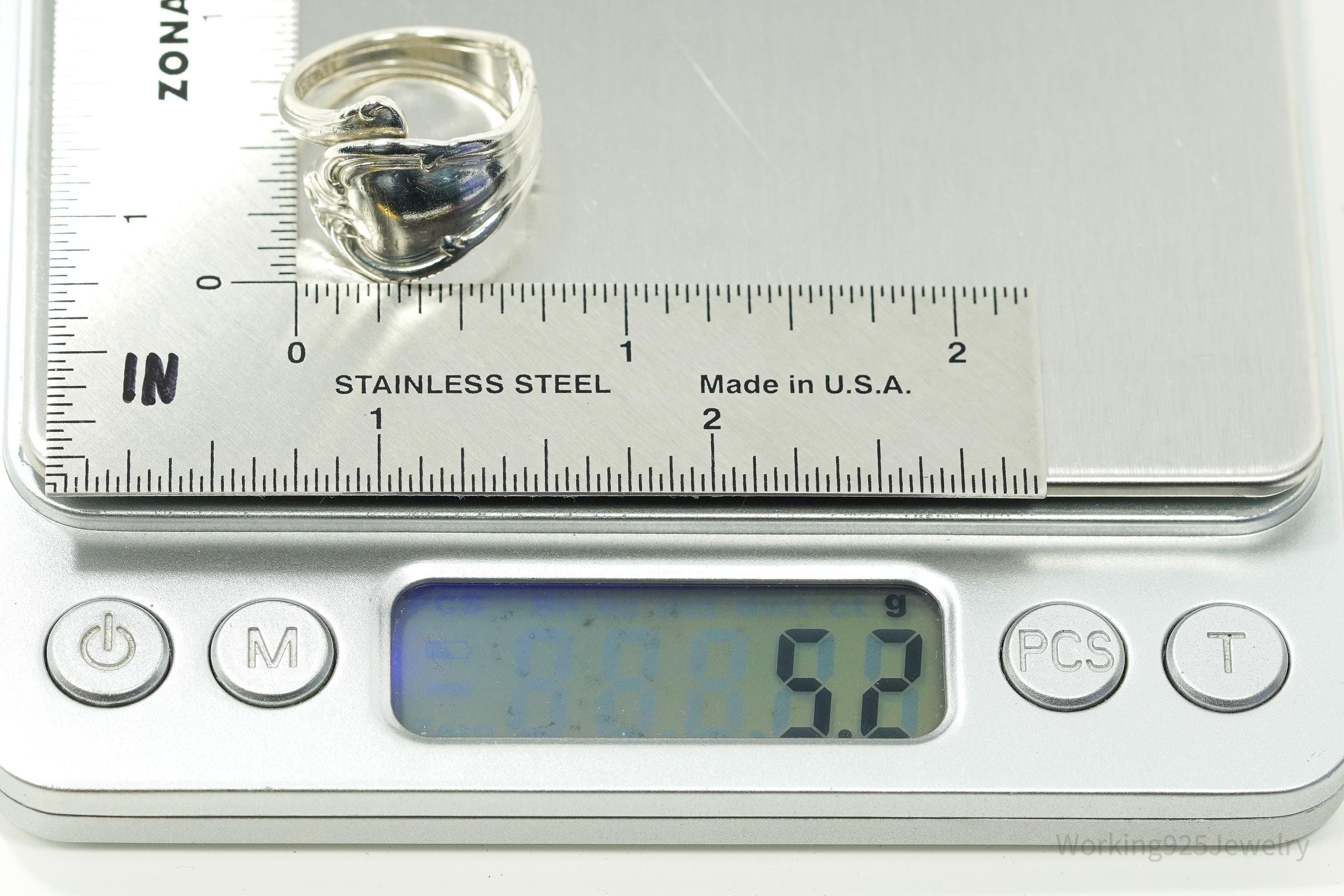 Vintage "Joan Of Arc" International Sterling Silver Spoon Ring Size 6.75