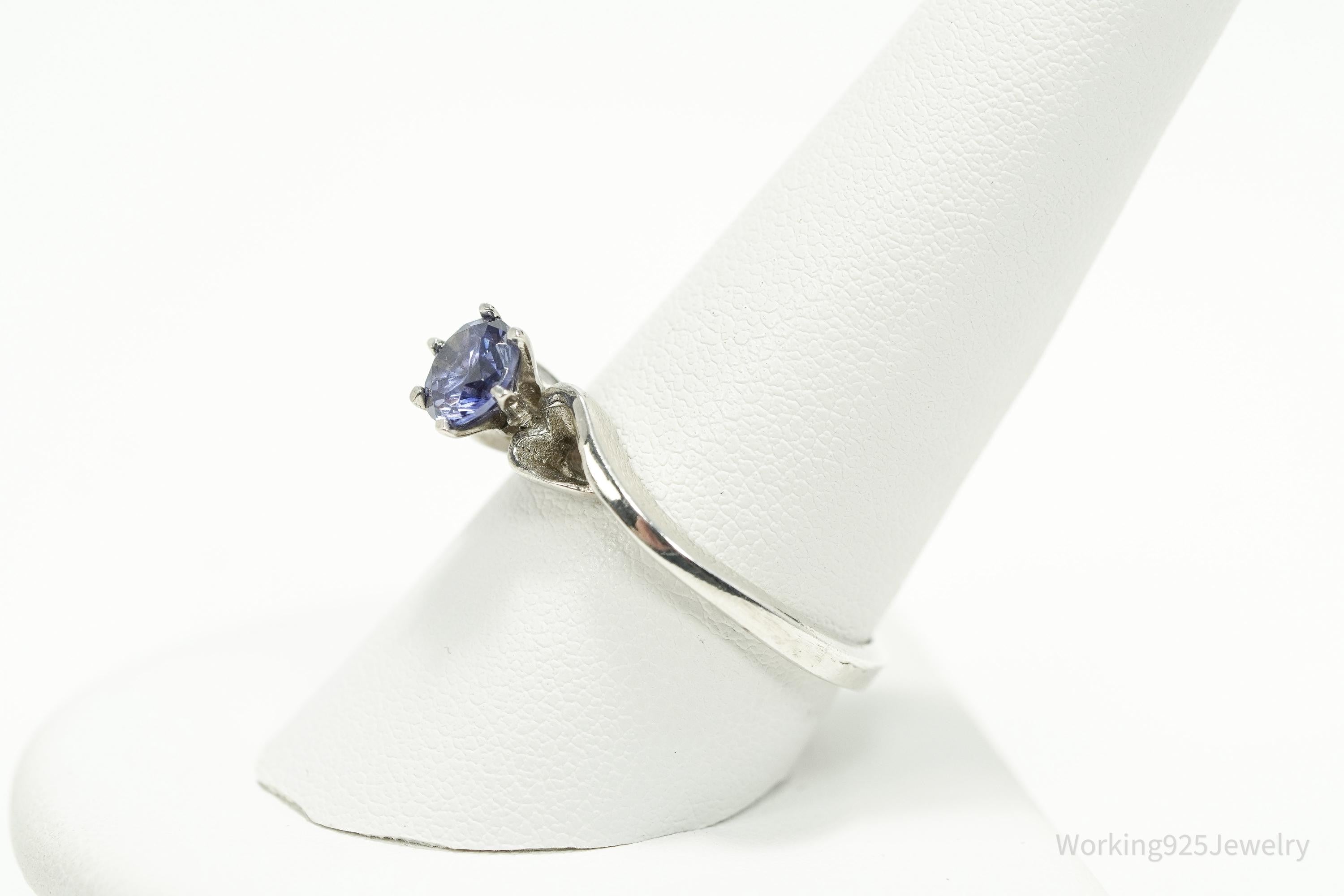 Vintage Tanzanite Sterling Silver Ring - Size 9.25