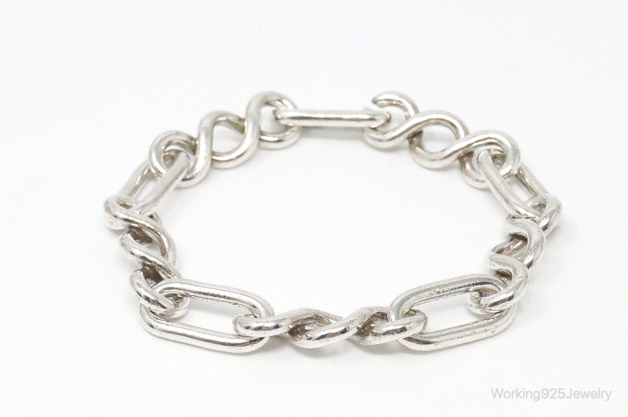 Vintage Sterling Silver Chain Link Bracelet