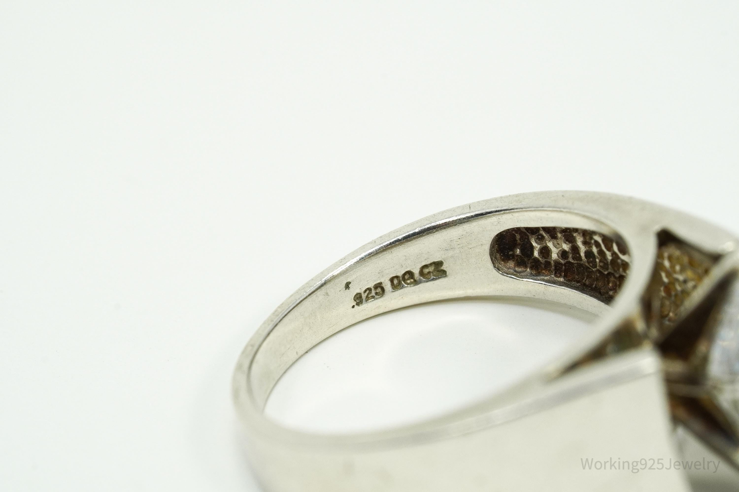 Vintage Diamonique DQCZ Sterling Silver Ring - Size 8