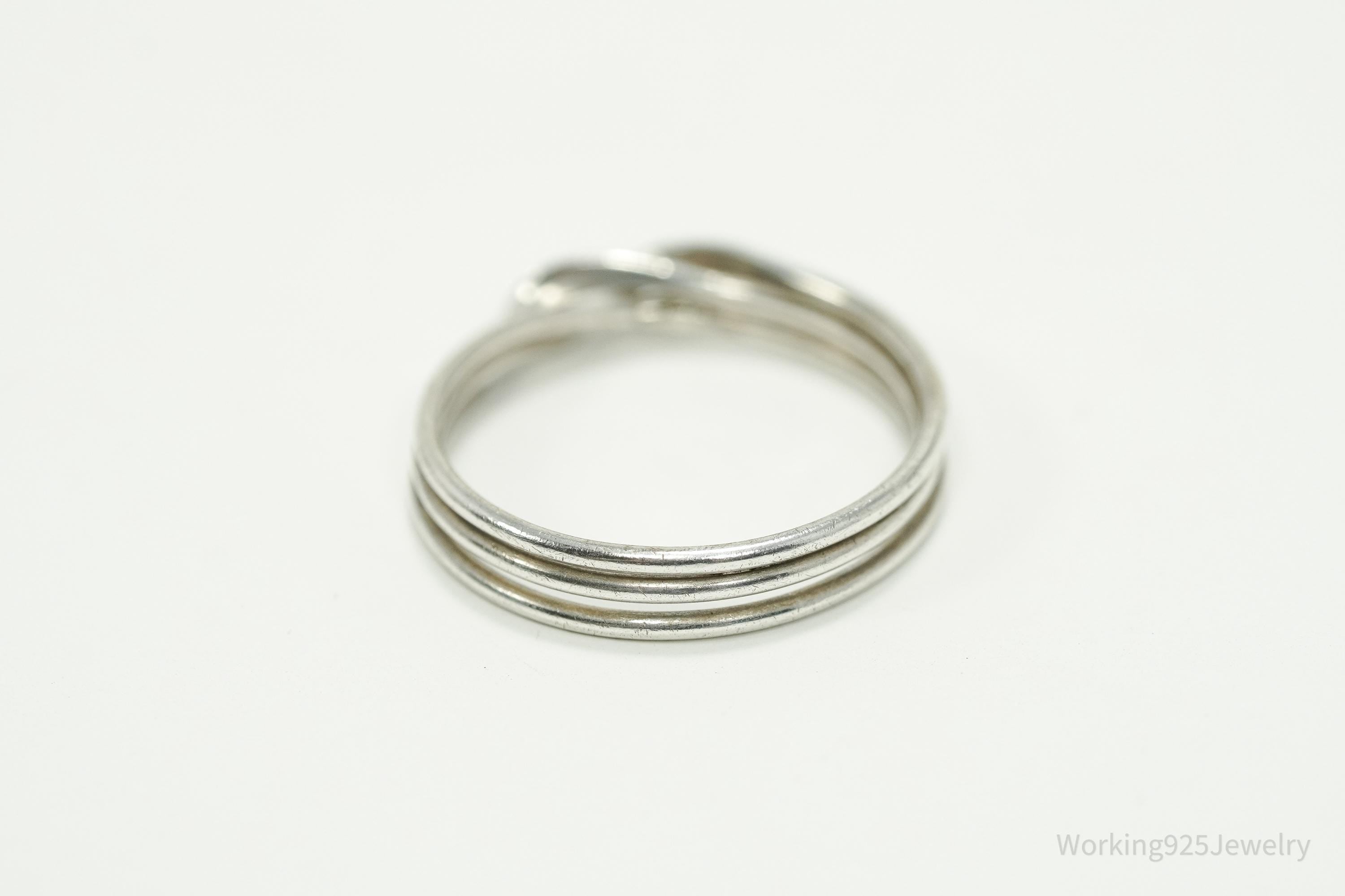 Vintage Threads Of Life Silver Band Ring - Size 6.75