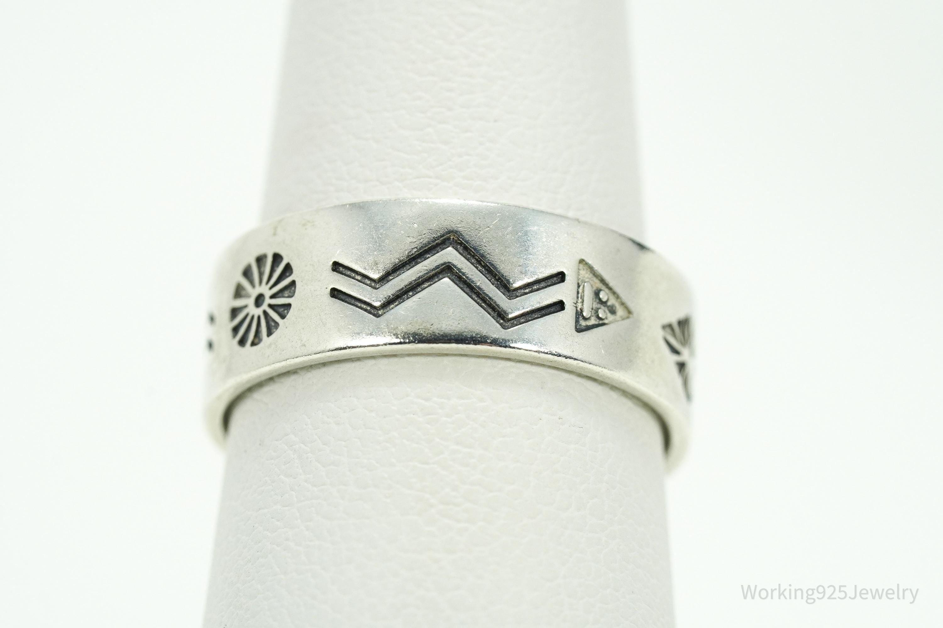 Vintage Wheeler Manufacturing Co Southwestern Sterling Silver Ring Size 7