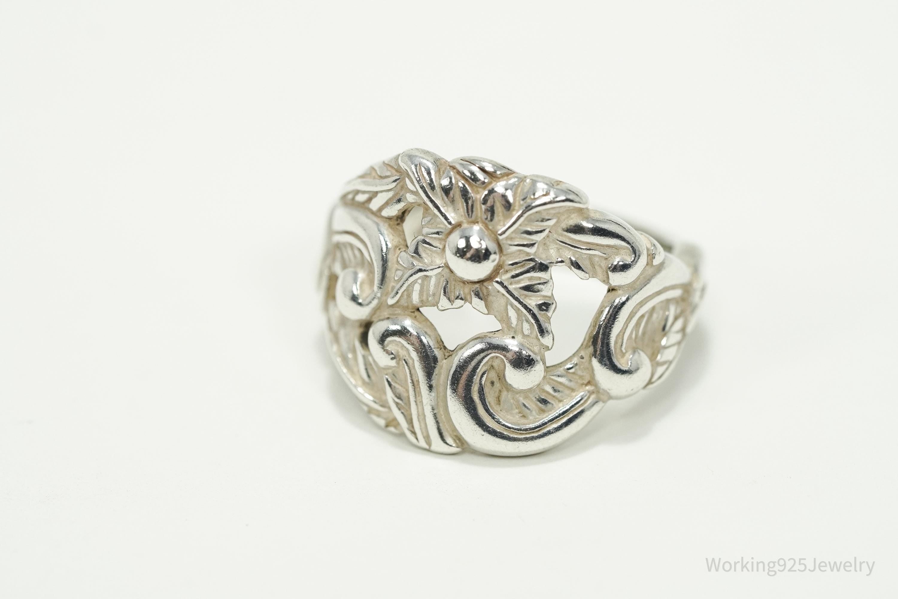 Vintage Native Designer Carolyn Pollack Sterling Silver Ring - Size 10