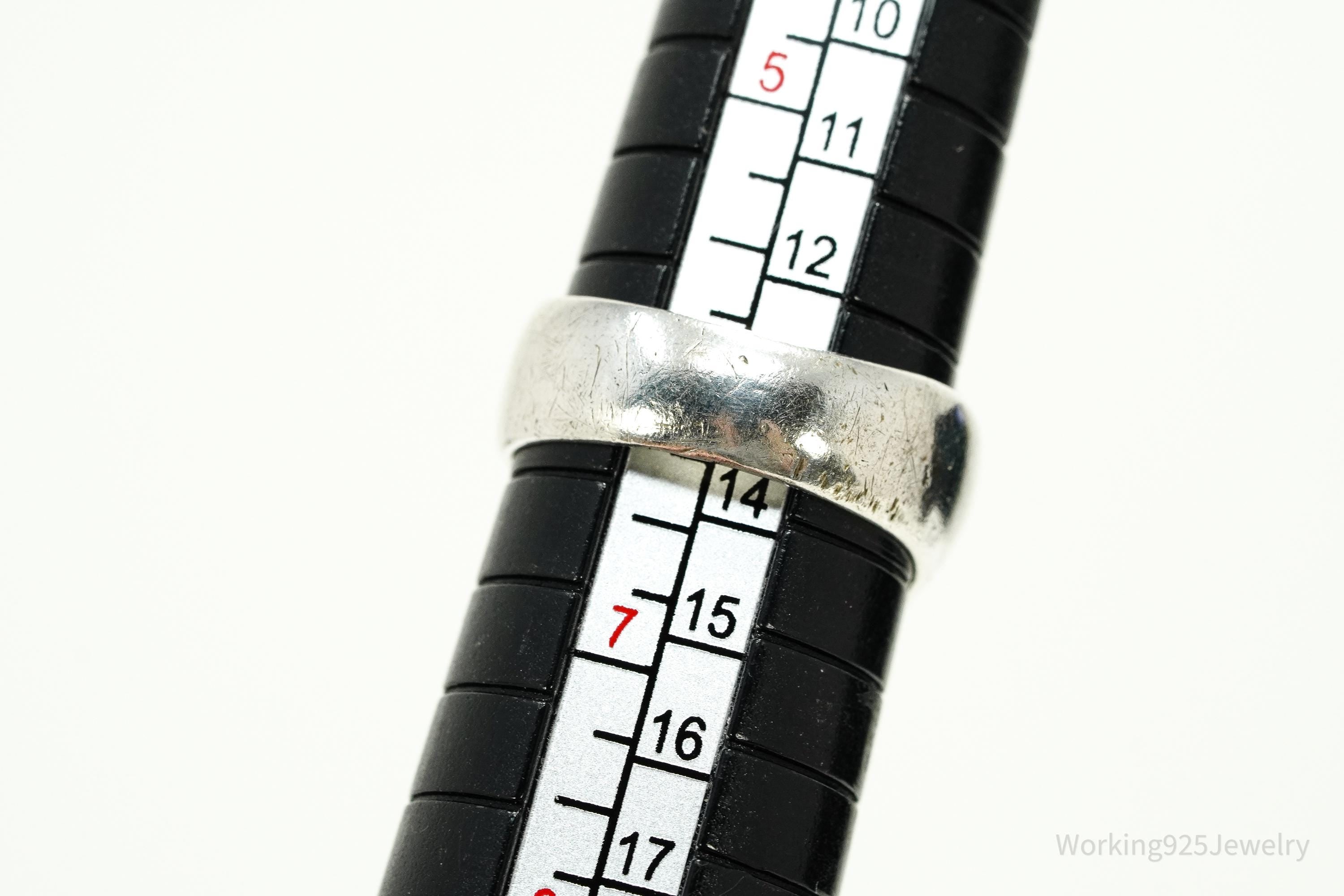 Vintage Designer Kabana KBN Lapis Lazuli Sterling Silver Ring - Size 6.25