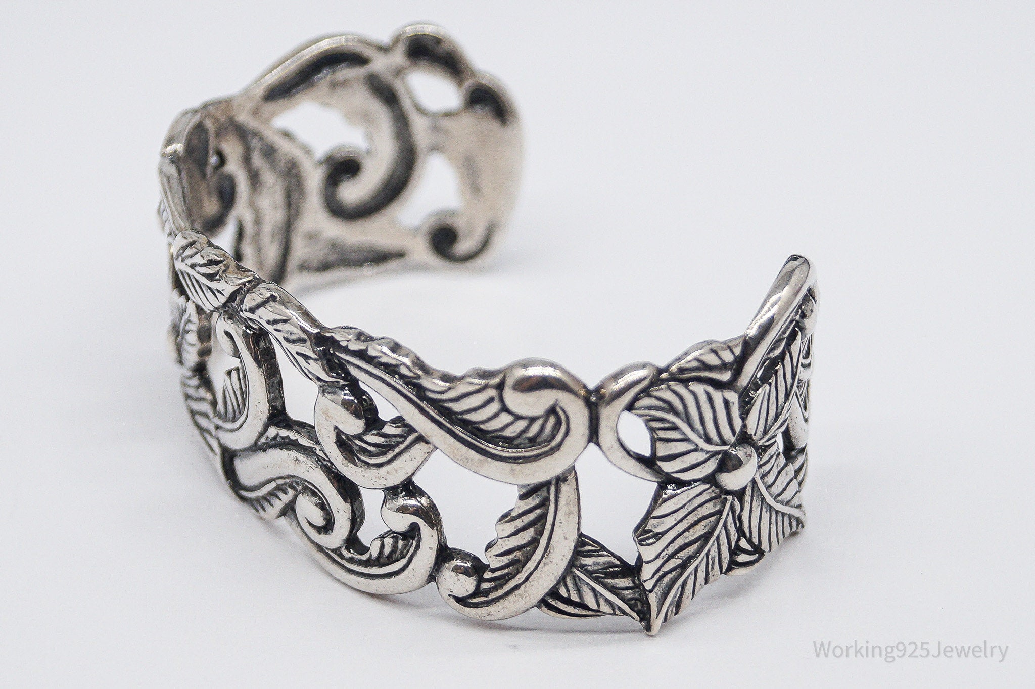Vintage Native Designer Carolyn Pollack Relios Sterling Silver Cuff Bracelet