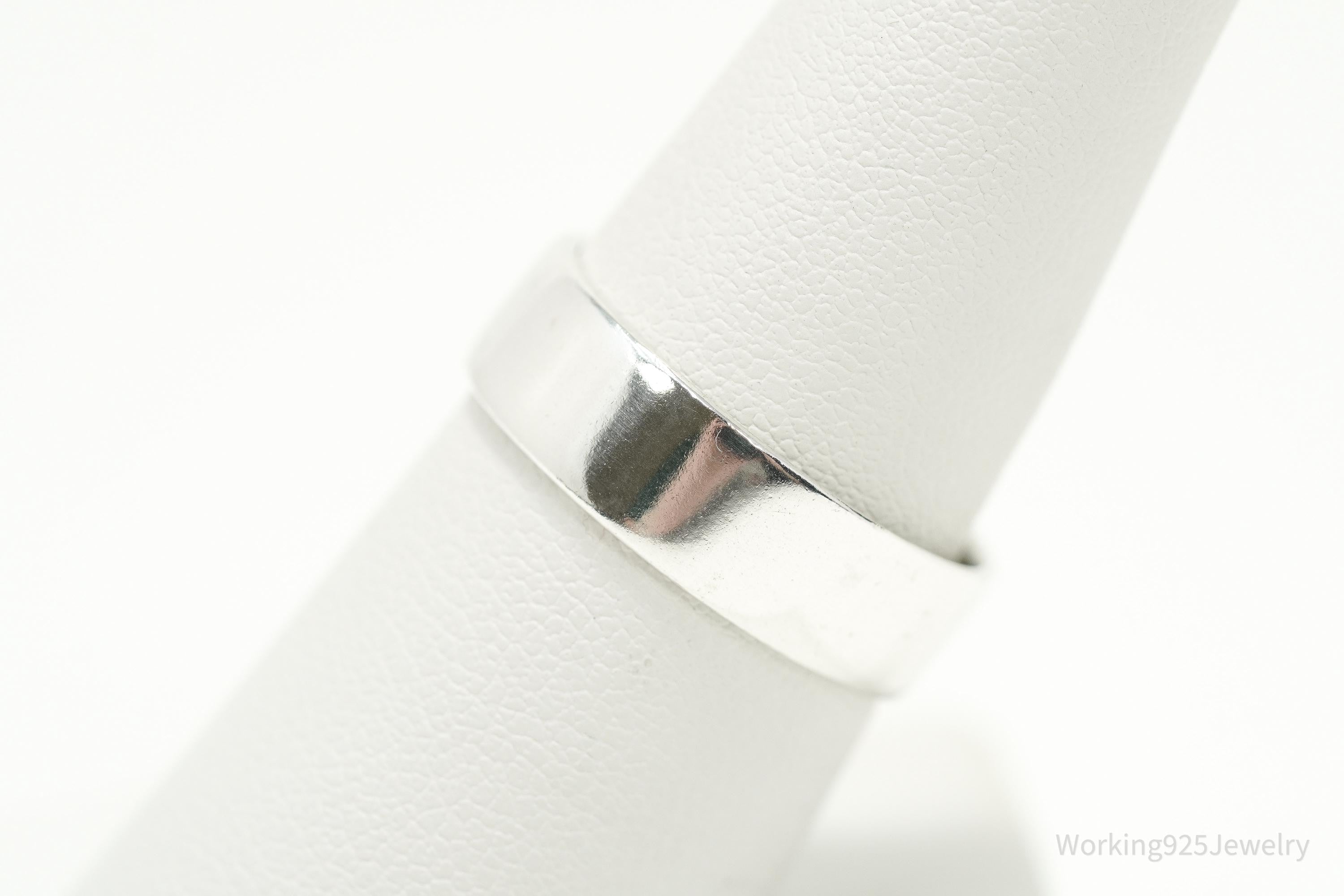 Vintage Native Designer Carolyn Pollack Sterling Silver Band Ring - Size 8.25