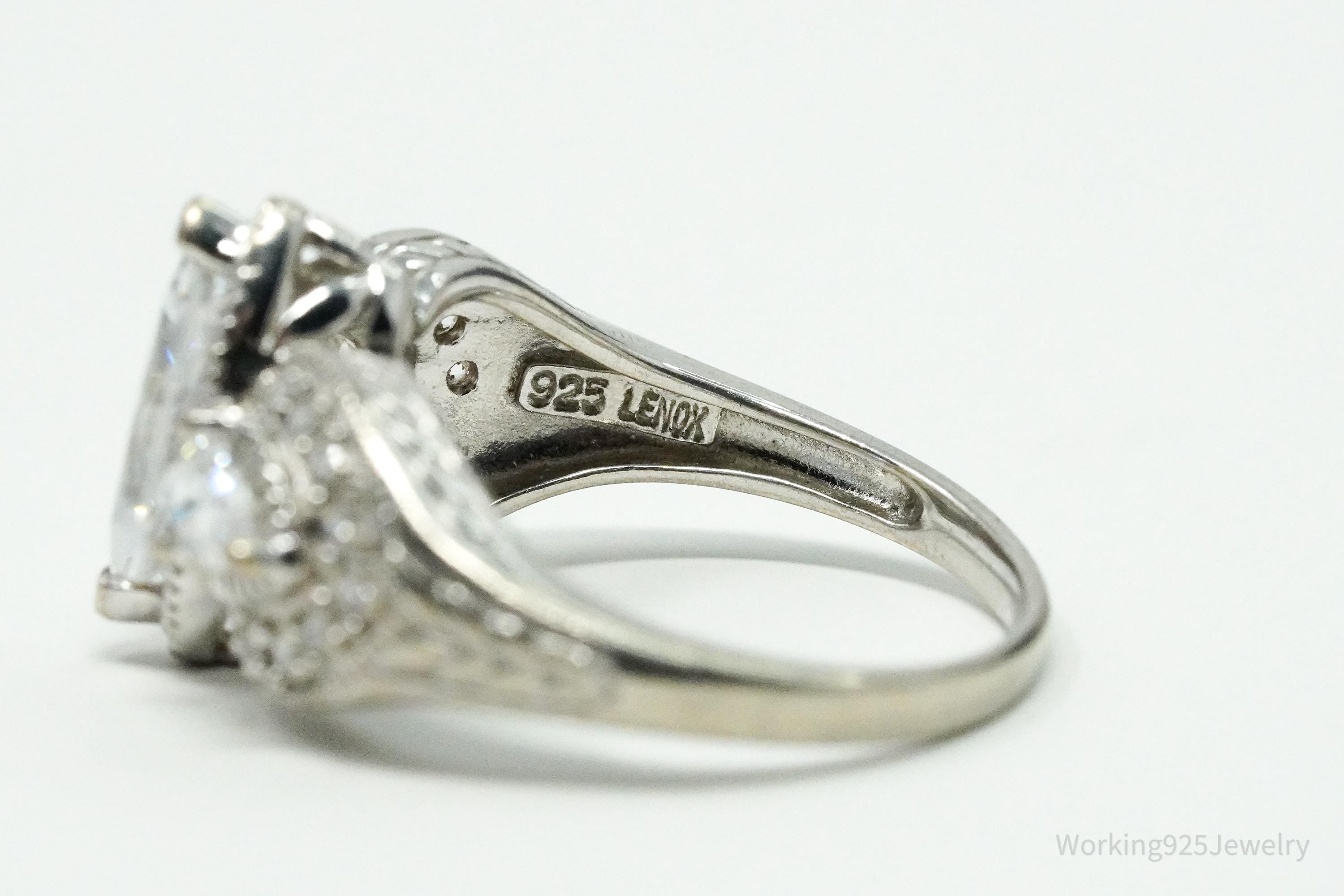 Vintage Lenox Cubic Zirconia Sterling Silver Ring Size 6