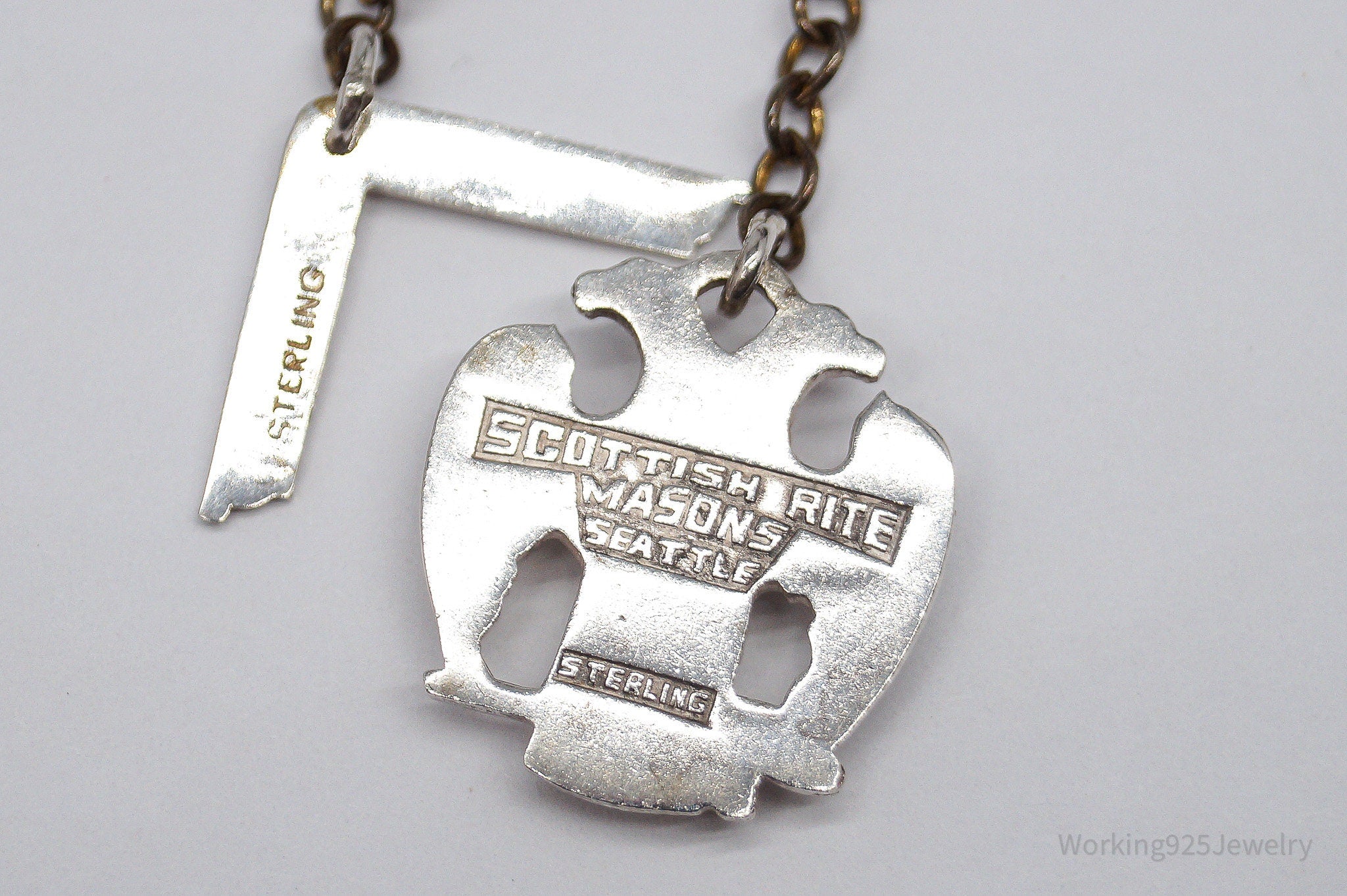 ATQ VTG Scottish Rite 32nd Degree Seattle Masons Sterling Silver Tie Tac