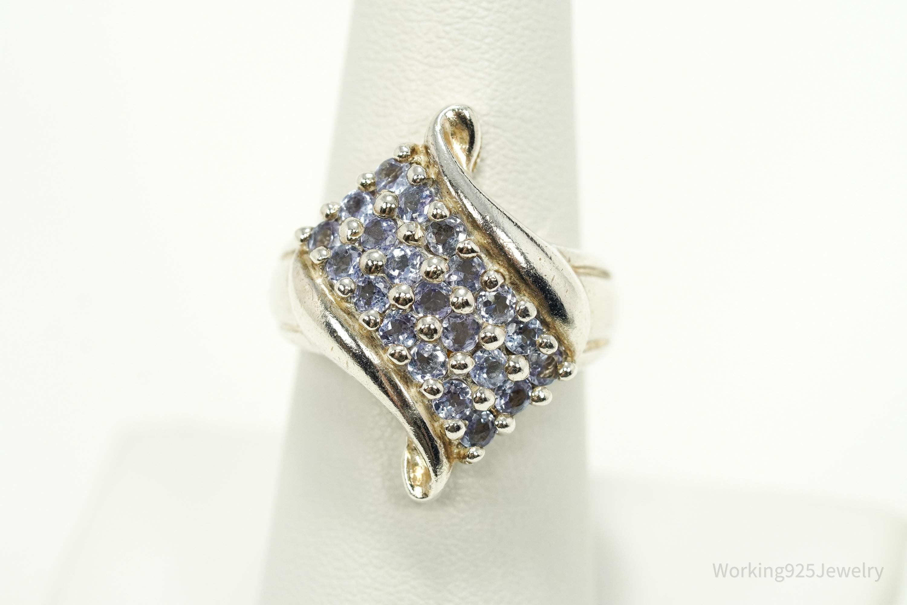Vintage Tanzanite Sterling Silver Ring - Size 7.25