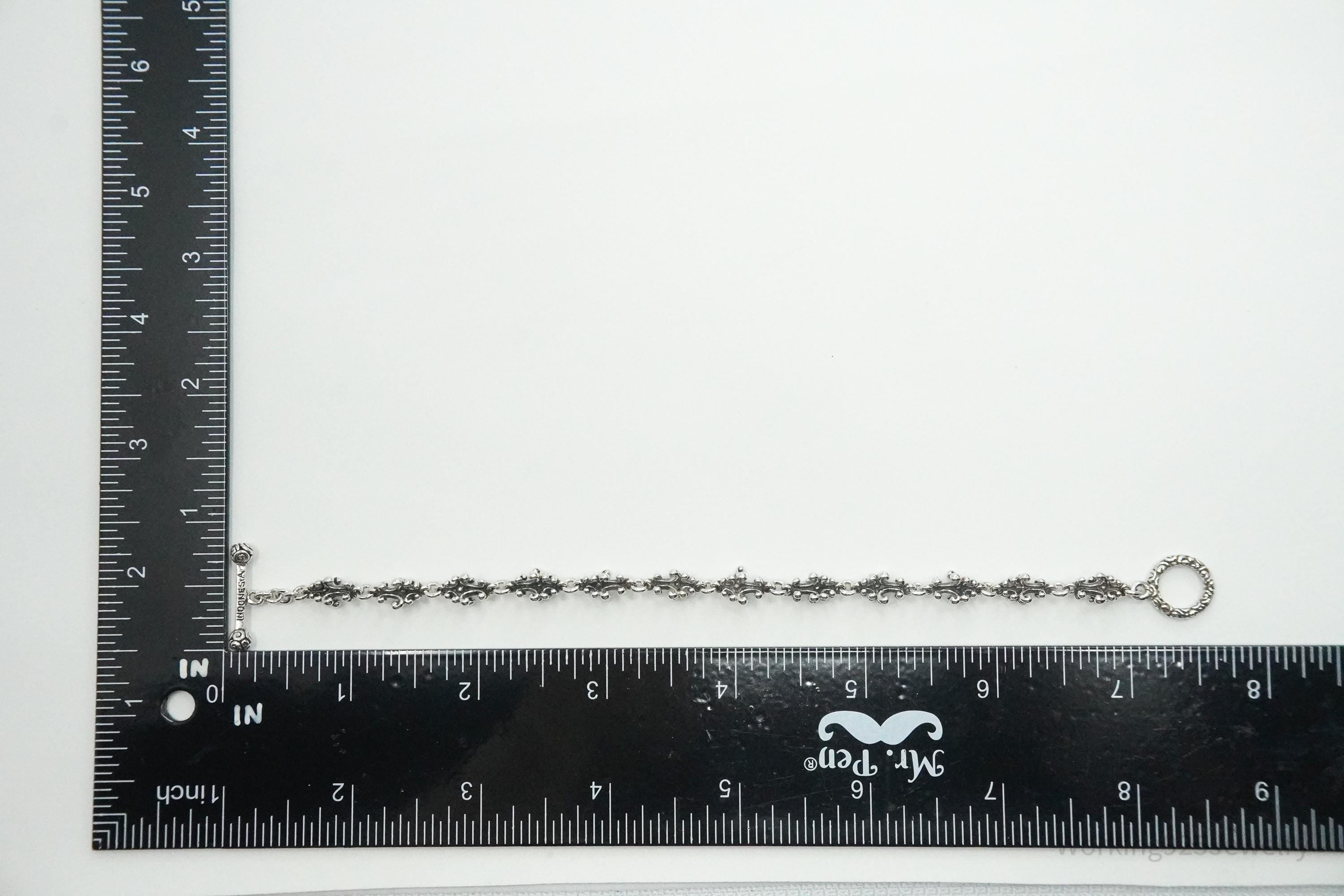 Novica Indonesia NV Balinese Crest Sterling Silver Toggle Bracelet - 7 5/8"