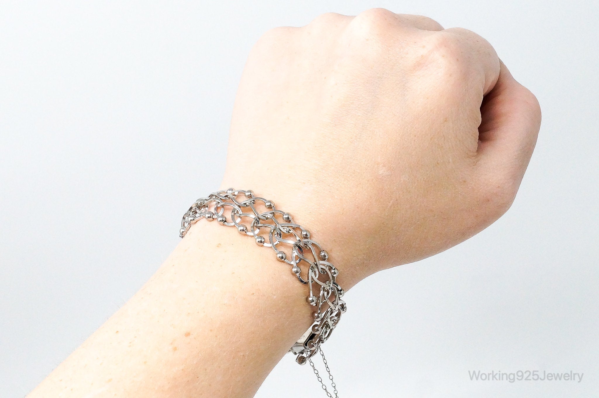 Vintage Designer Lang Sterling Silver Bracelet