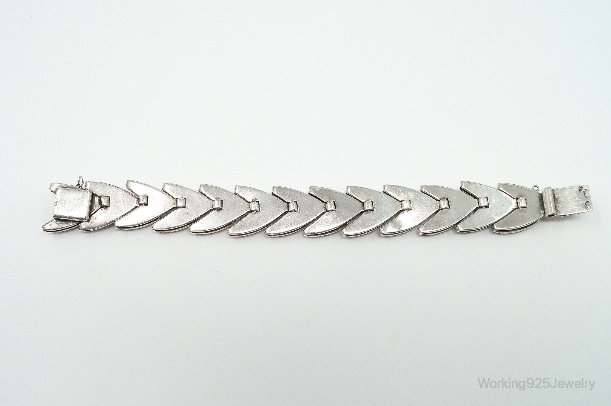 Vintage Designer LBP Modernist 800 Silver Bracelet