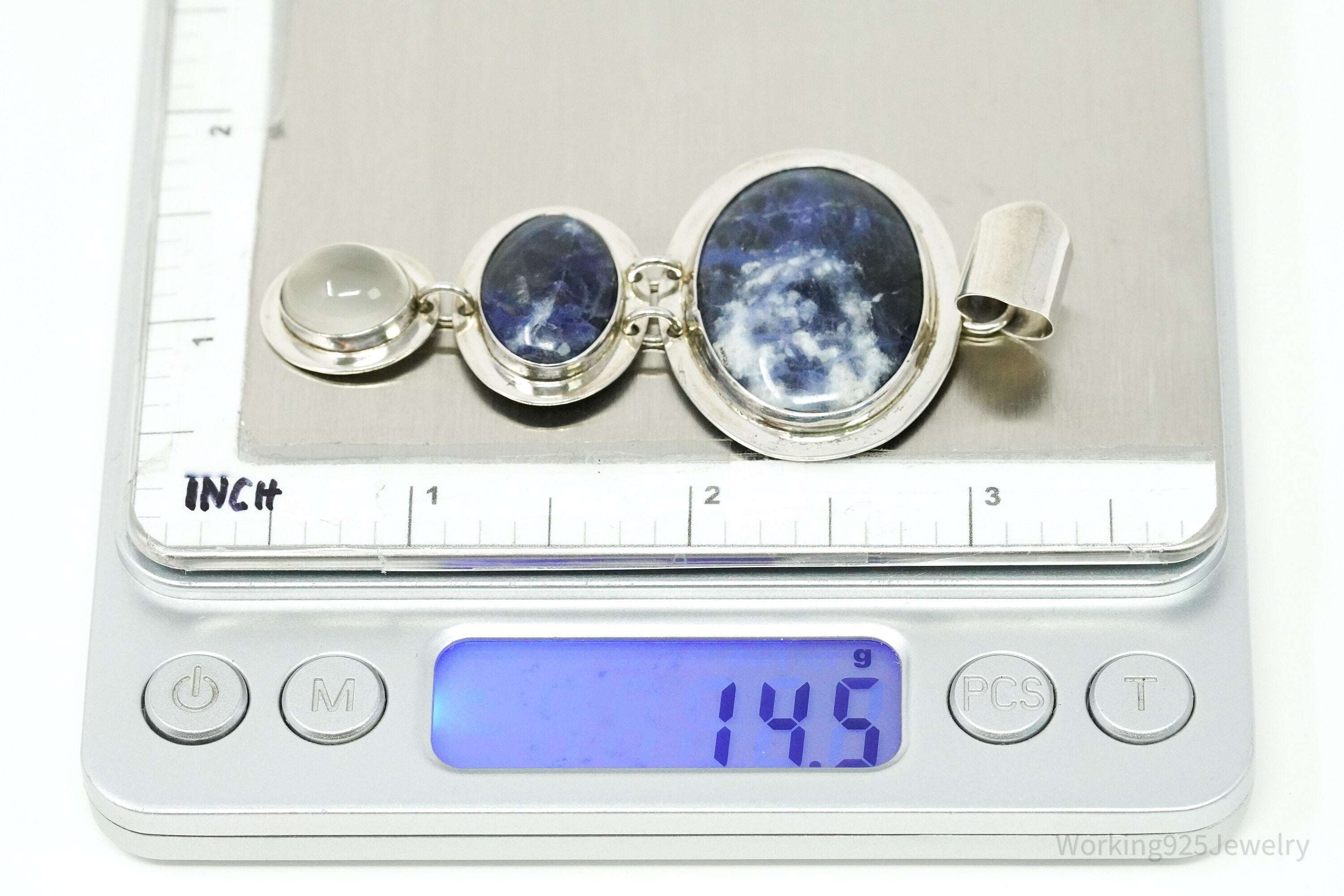 Large Vintage Native American Robert & Noreen Kelly Sterling Silver Pendant