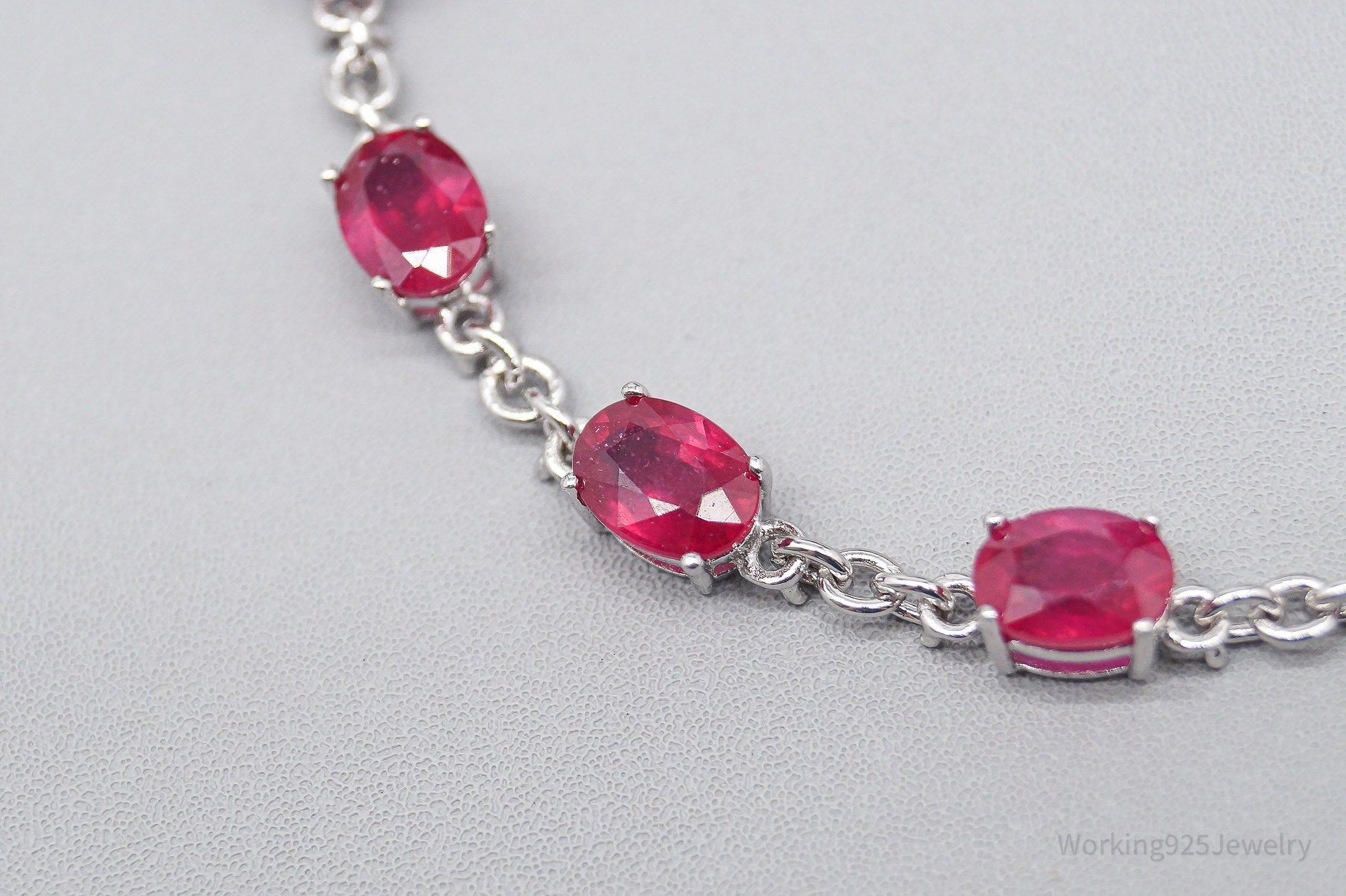 JTV TGGC Ruby Sterling Silver Bracelet 8"