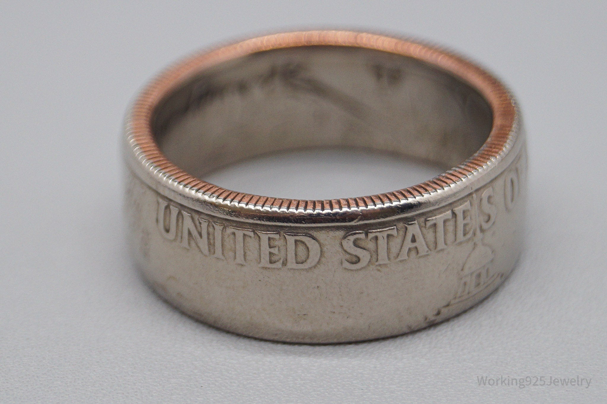 Vintage 1776 To 1976 Bicentennial Half Dollar Silver Ring - Size 11.25