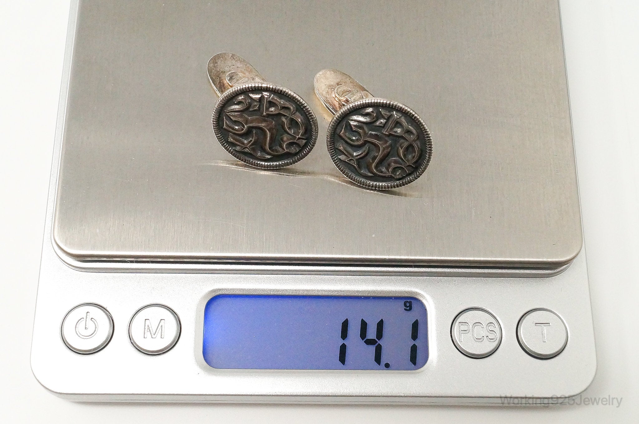 Vintage Norway Modernist David Andersen Viking Saga Sterling Silver Cufflinks