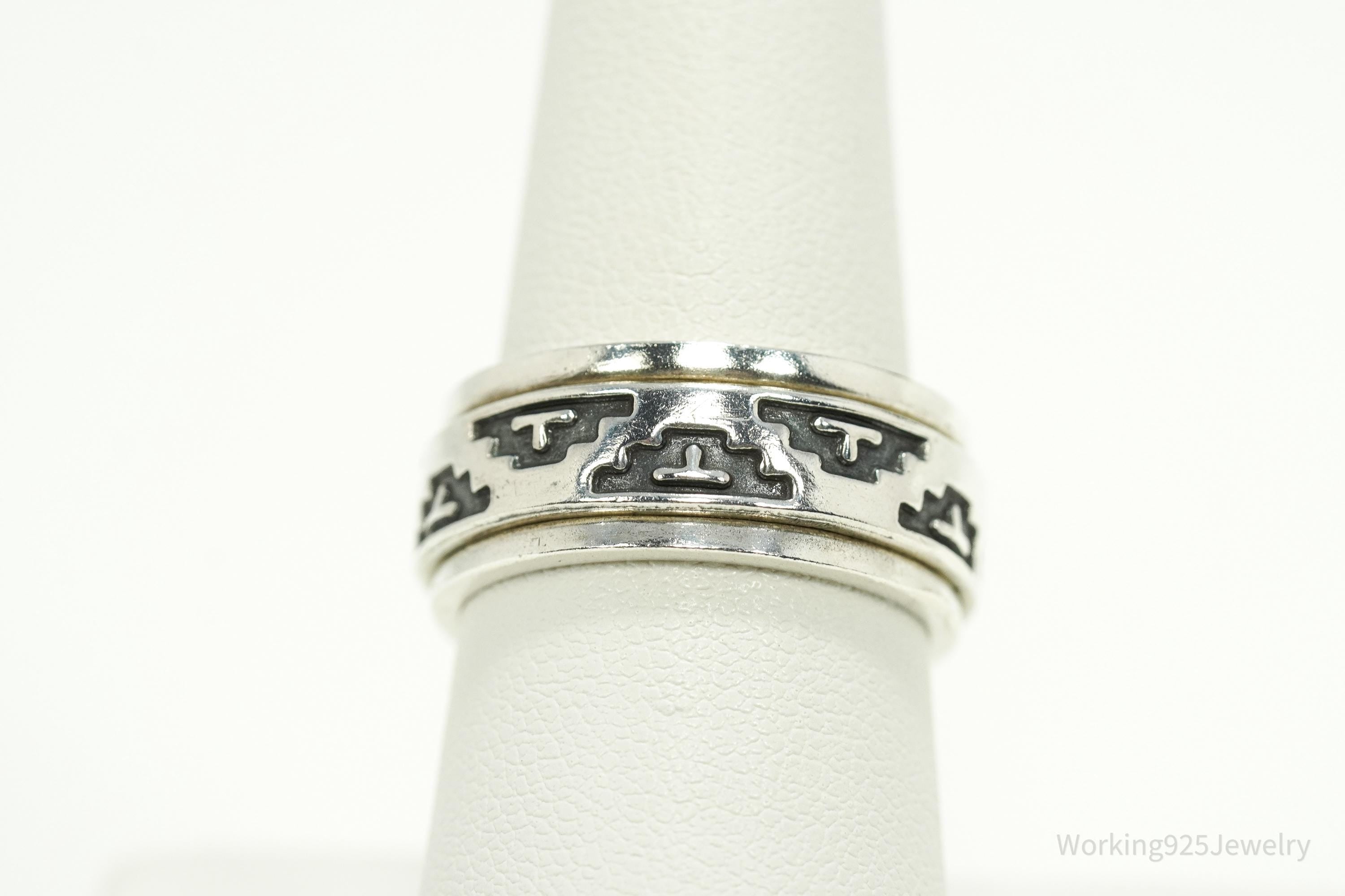 Vintage 950 Silver Spinner Band Ring - Size 8.25
