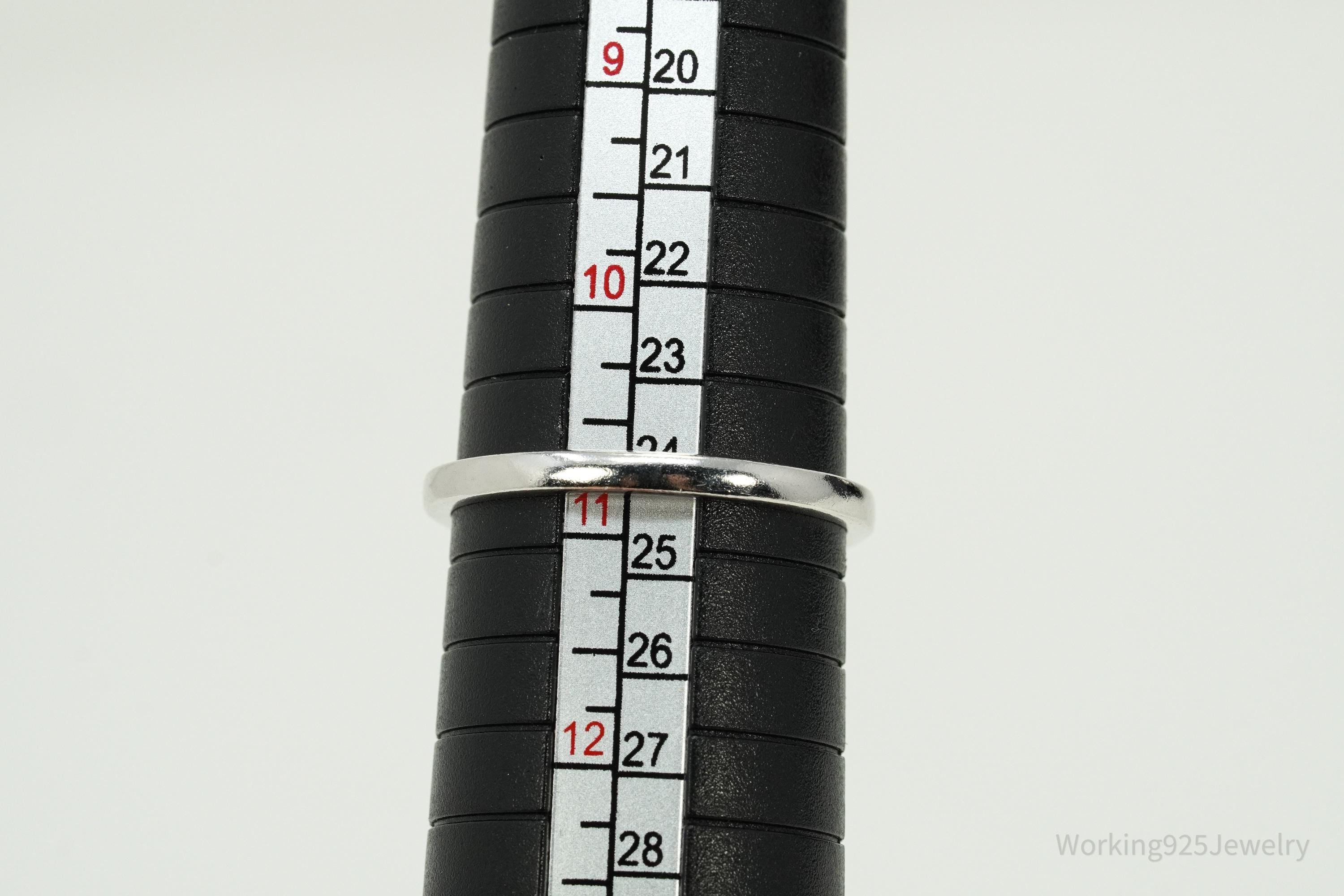 Blue Star Sapphire & White Zircon Sterling Silver Ring - Size 10.75