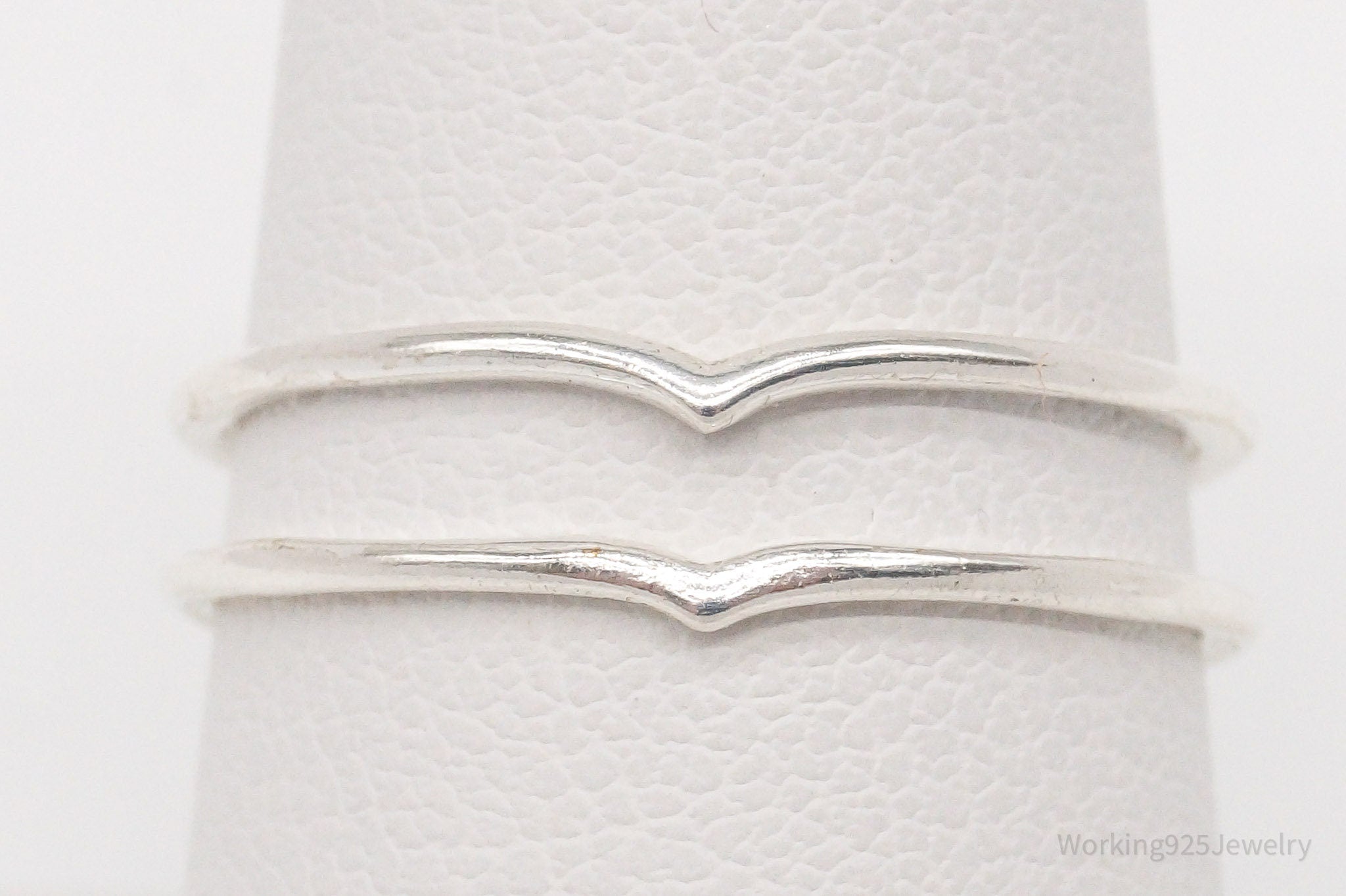 Vintage Ste Bee Waves Minimalist Sterling Silver Ring - Size 8