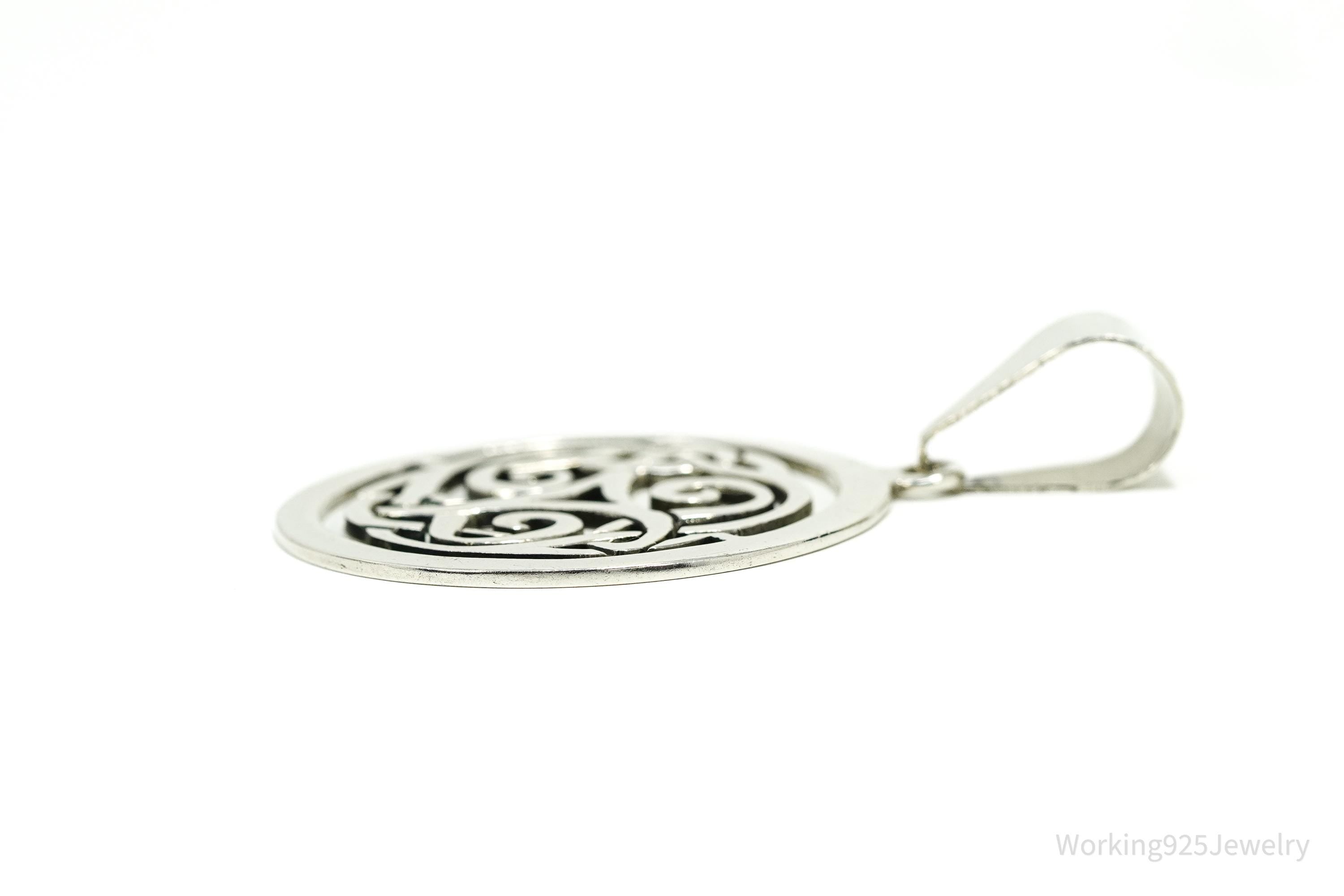 Vintage Retired Silpada Large Celtic Triskele Knot Sterling Silver Pendant