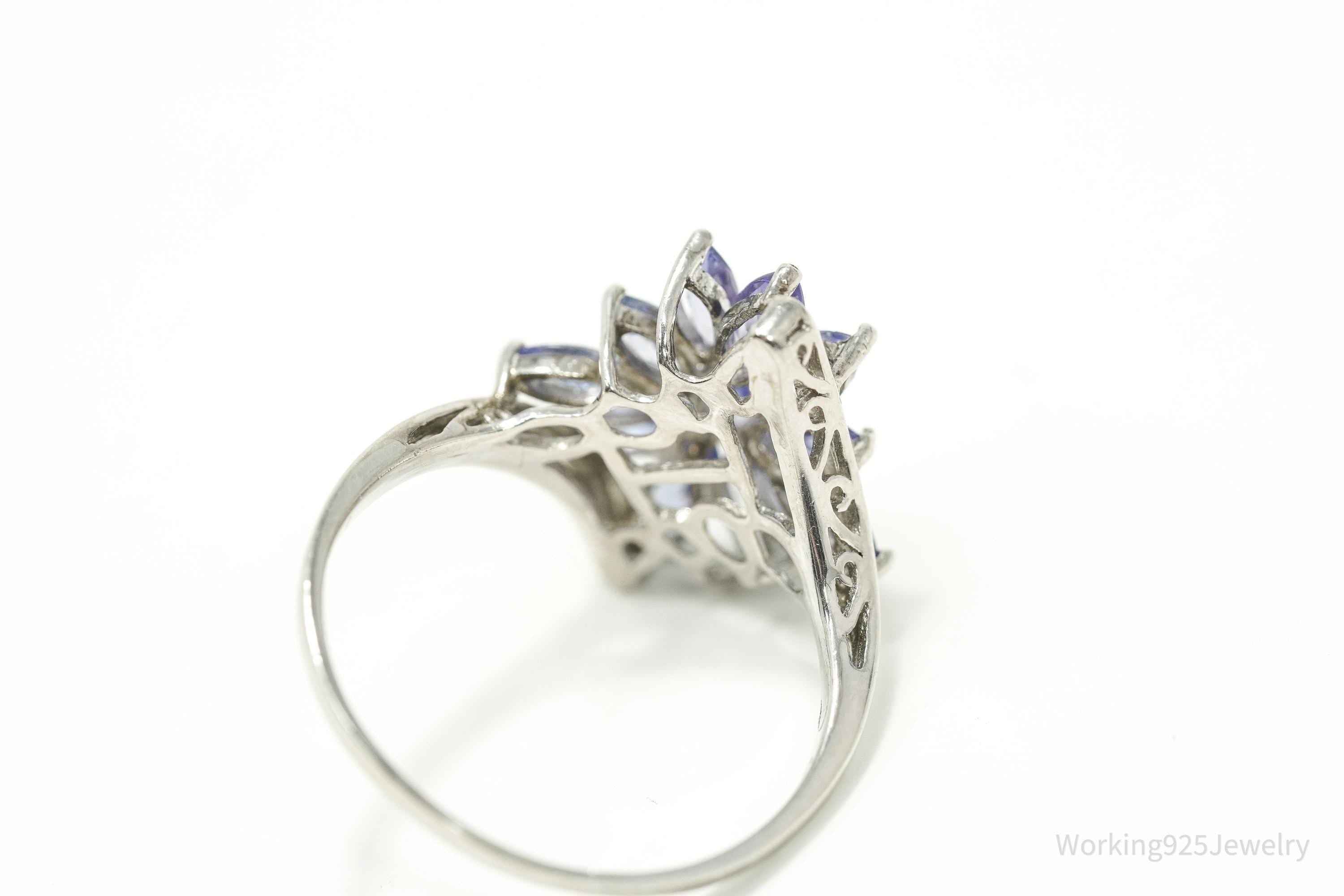 Designer STAUER Tanzanite Sterling Silver Ring - Size 10