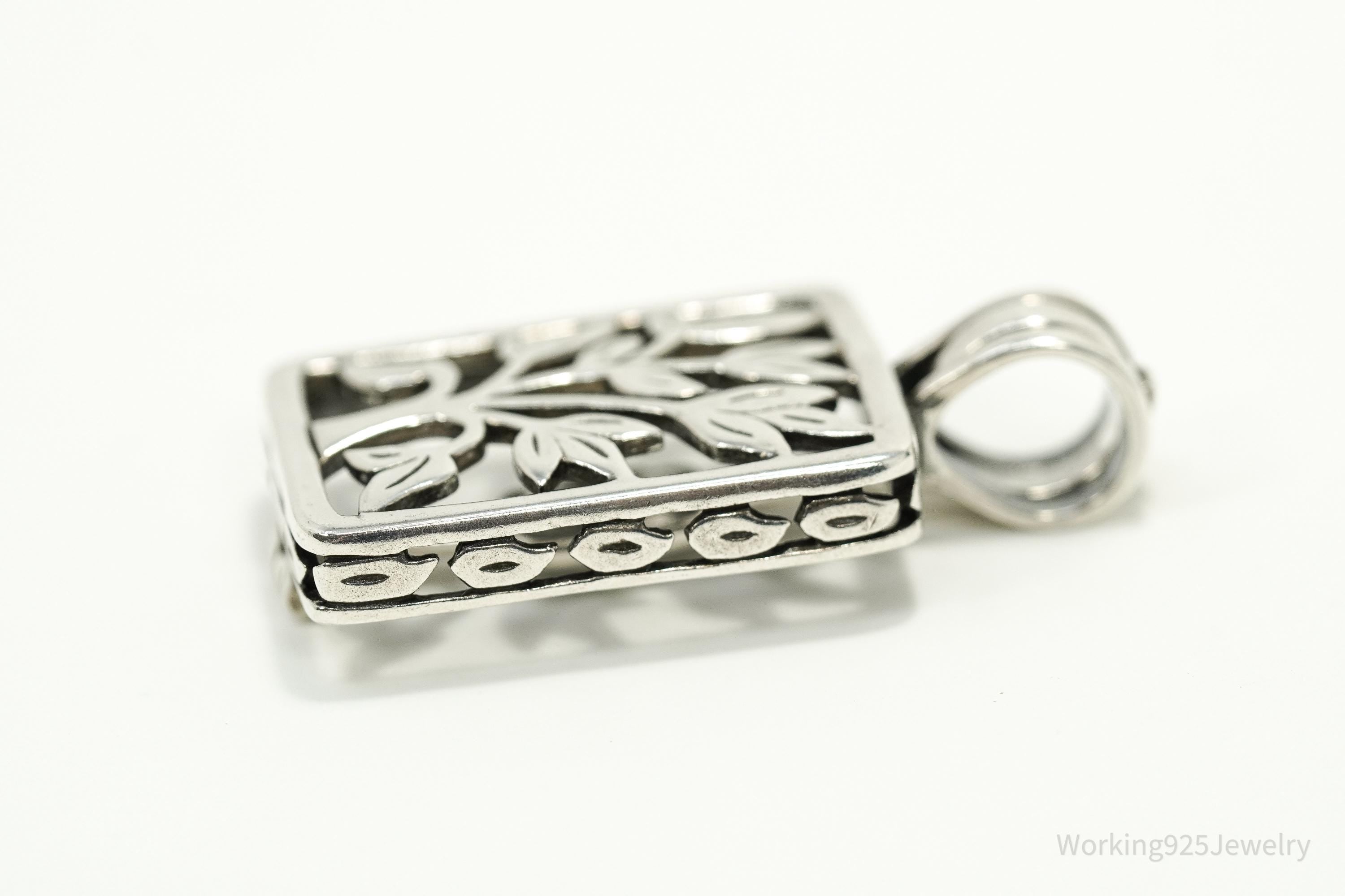 Silpada Live Laugh Love Interchangeable Sterling Silver Necklace Pendant