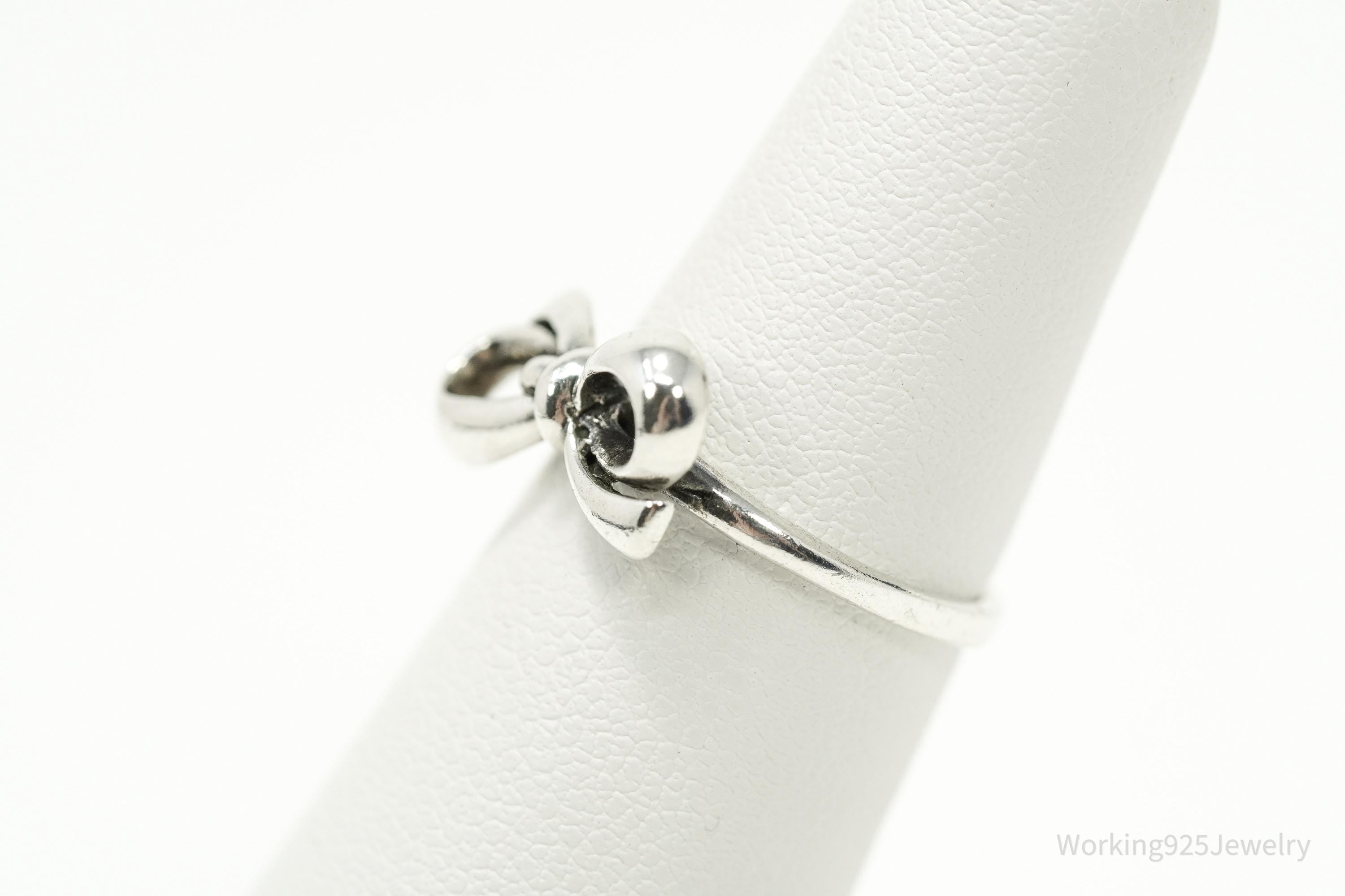 Vintage Bow Sterling Silver Ring - Size 5