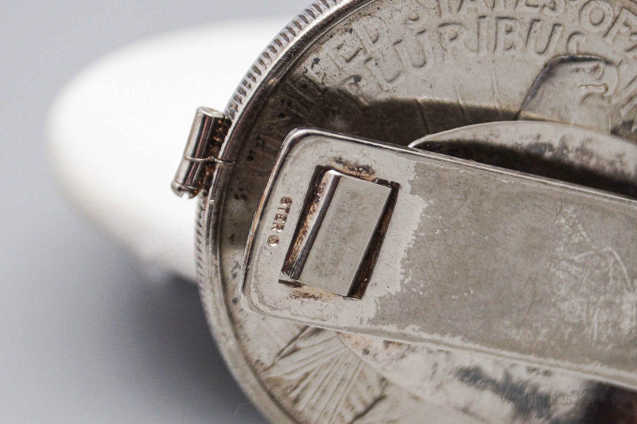 Antique 1922 Peace Silver Dollar Coin Sterling Silver Money Clip