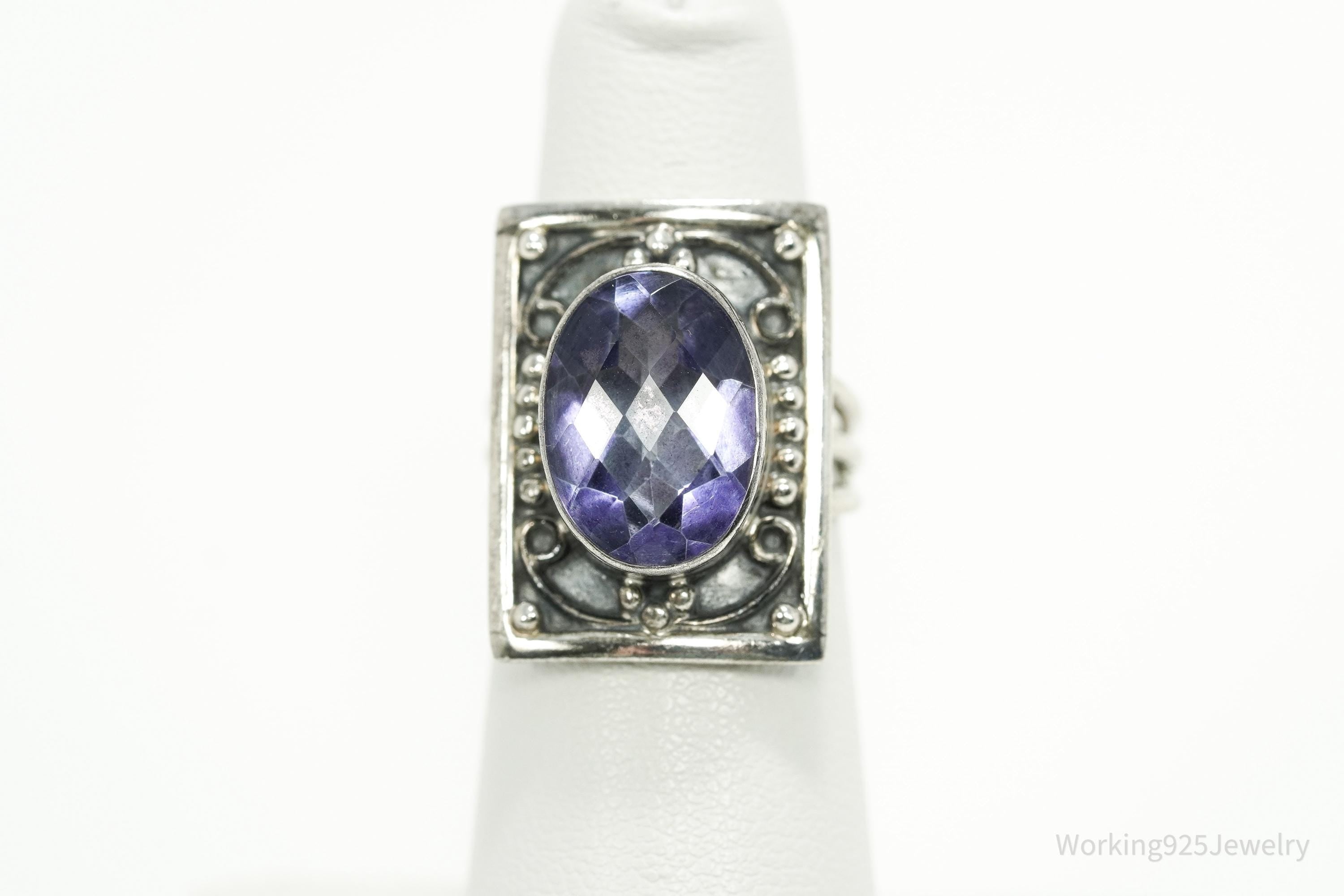 Vintage Nicky Butler Amethyst Sterling Silver Ring - Size 5.25