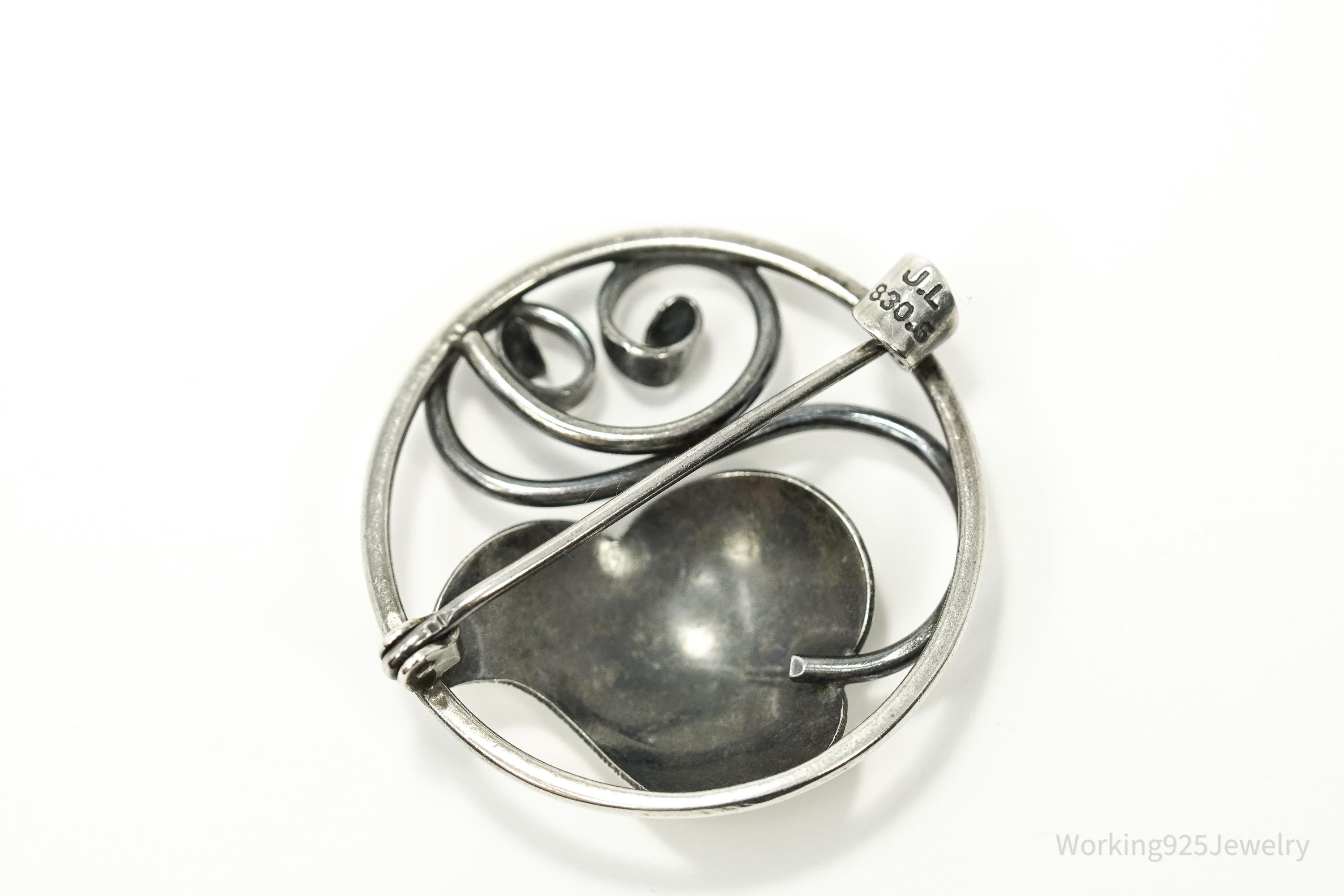 MCM Vintage Danish Modernist John Lauritzen 830S Silver Brooch Pin