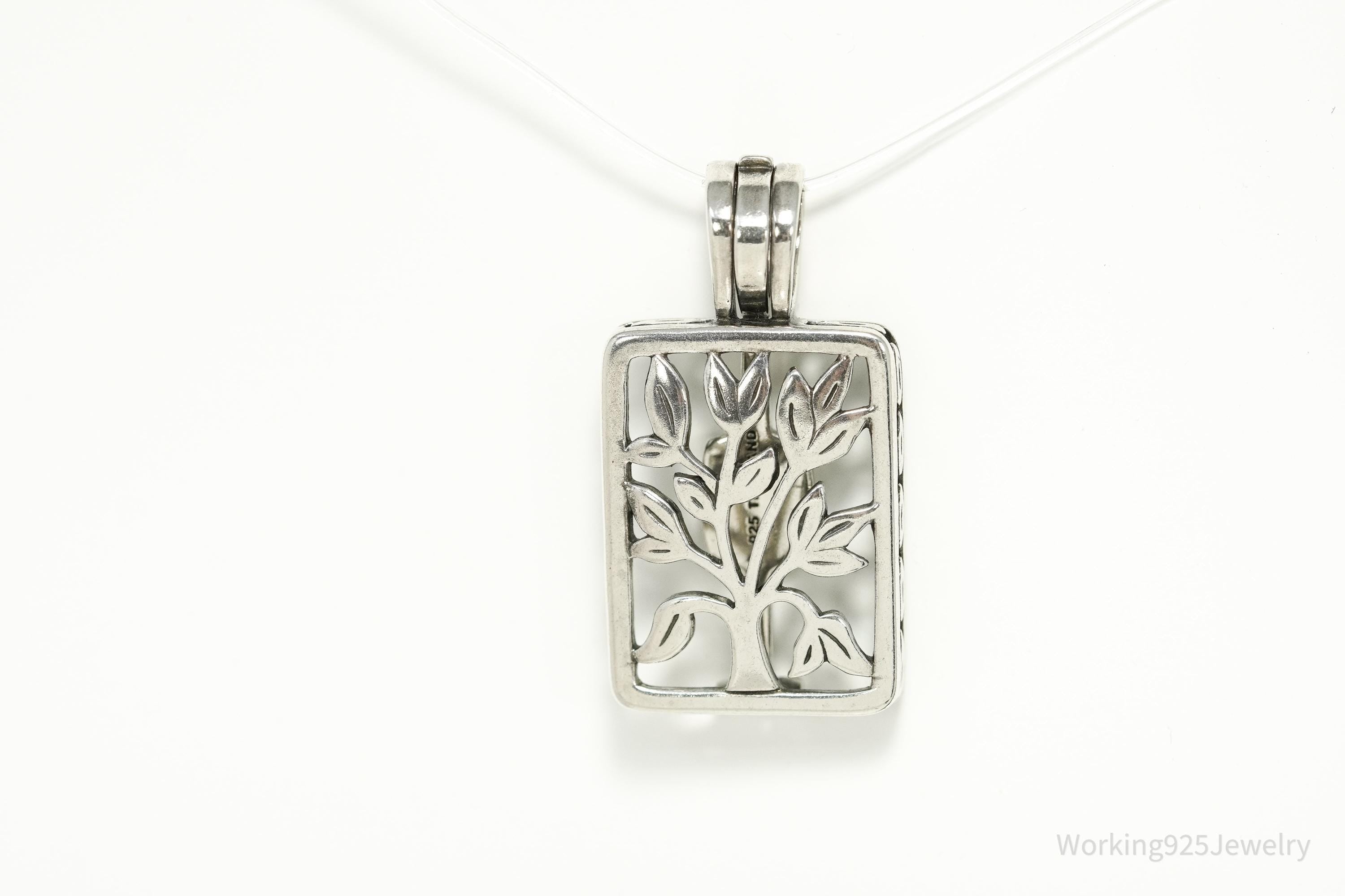 Silpada Live Laugh Love Interchangeable Sterling Silver Necklace Pendant