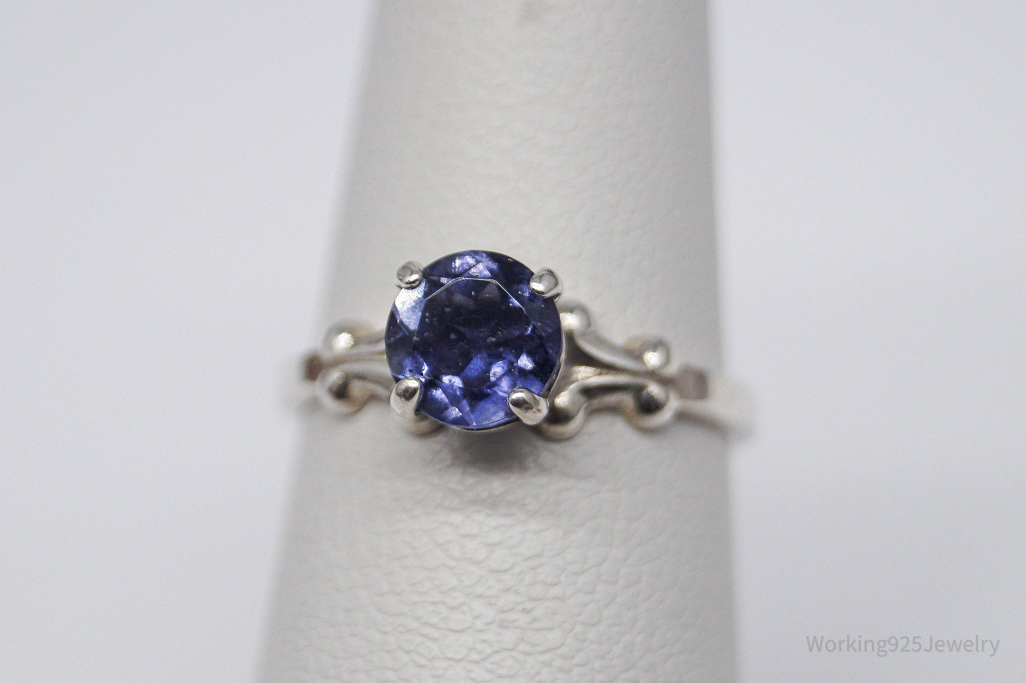 Vintage Designer Kabana Iolite Sterling Silver Ring - Size 5