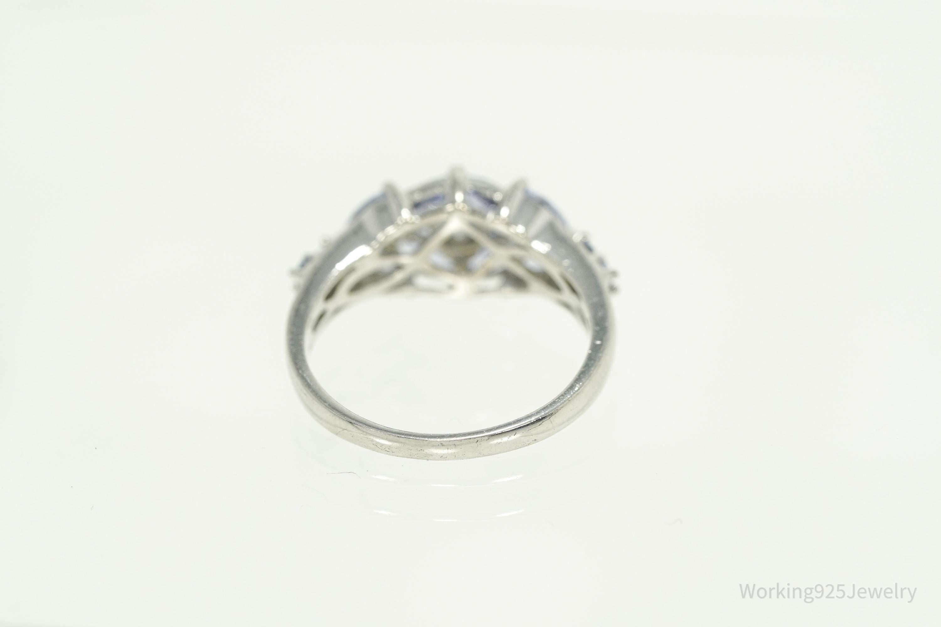 Vintage Designer STAUER Tanzanite Sterling Silver Ring - Size 6.25