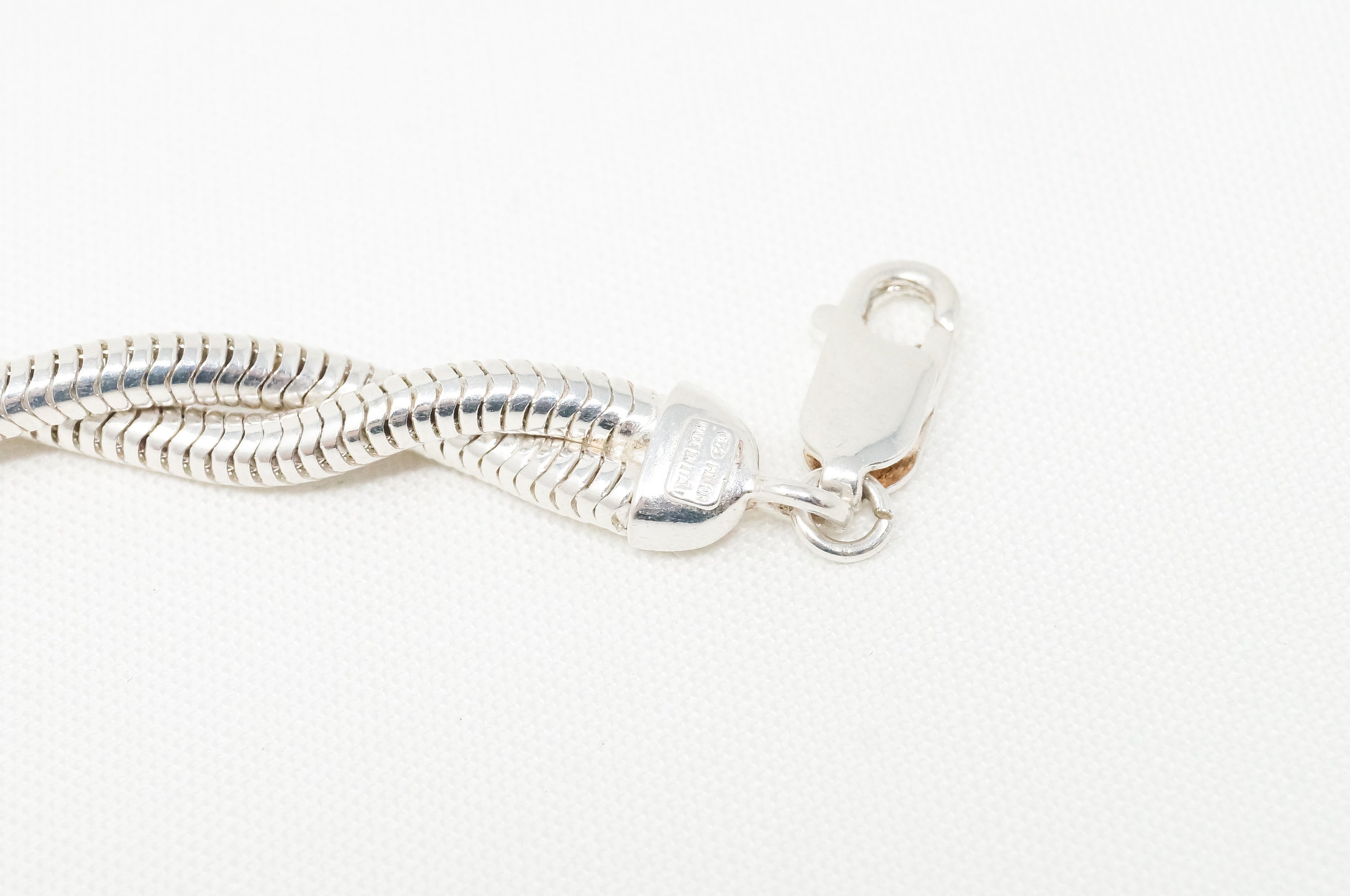 Vintage Italian Designer MILOR High End Twist Rope Sterling Silver Bracelet