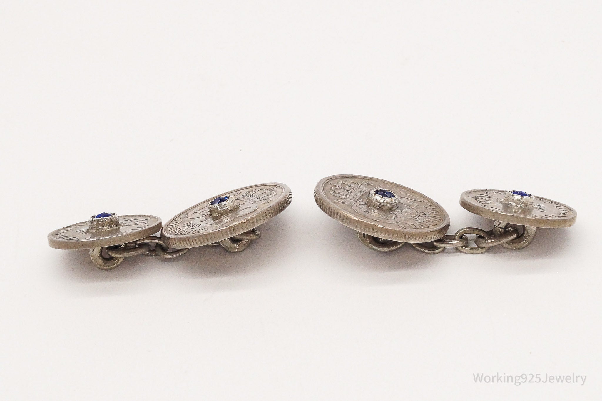 Rare Vintage Denmark Danmark Coins Cufflinks