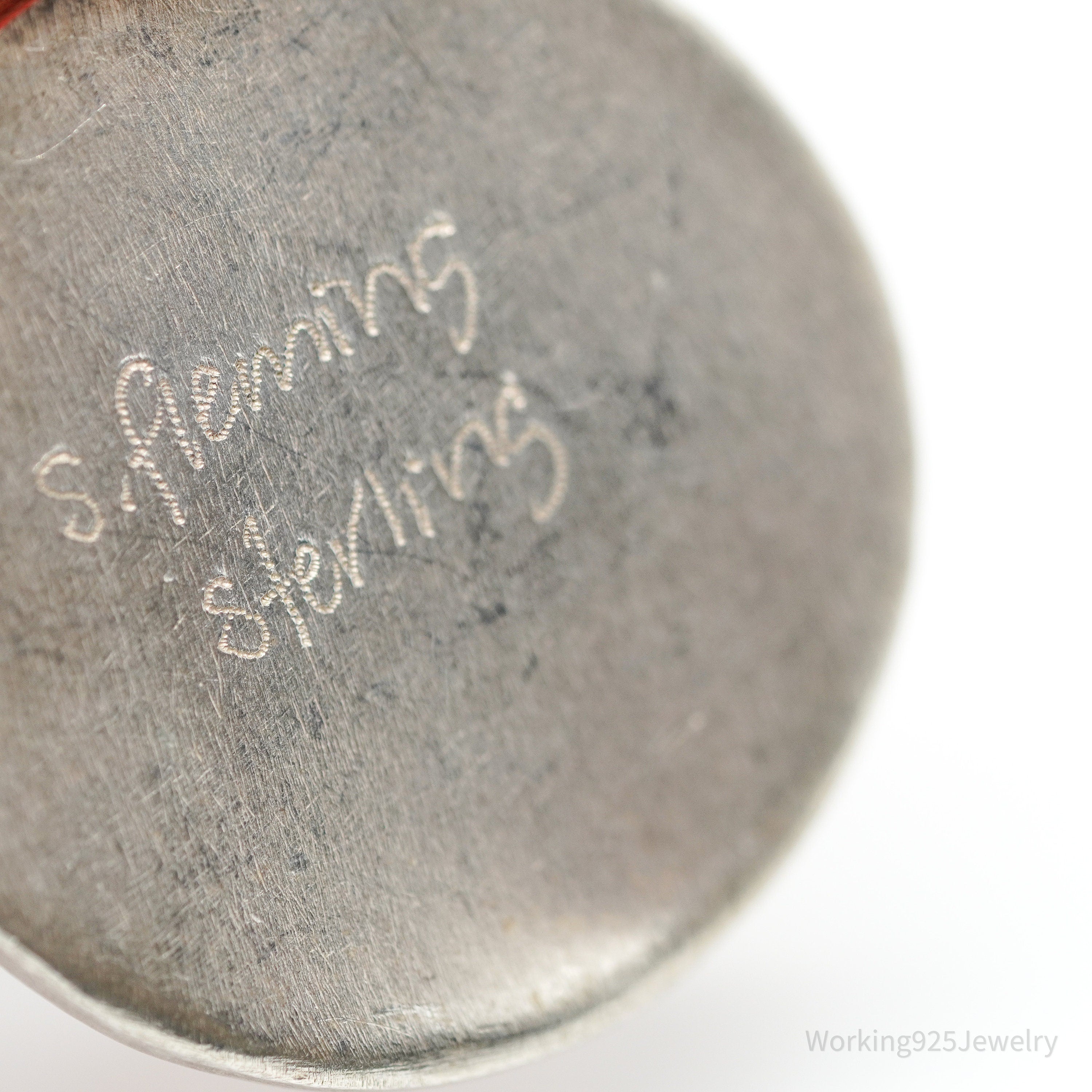 Vintage Designer S. Fleming Flowers Sterling Silver Necklace Pendant