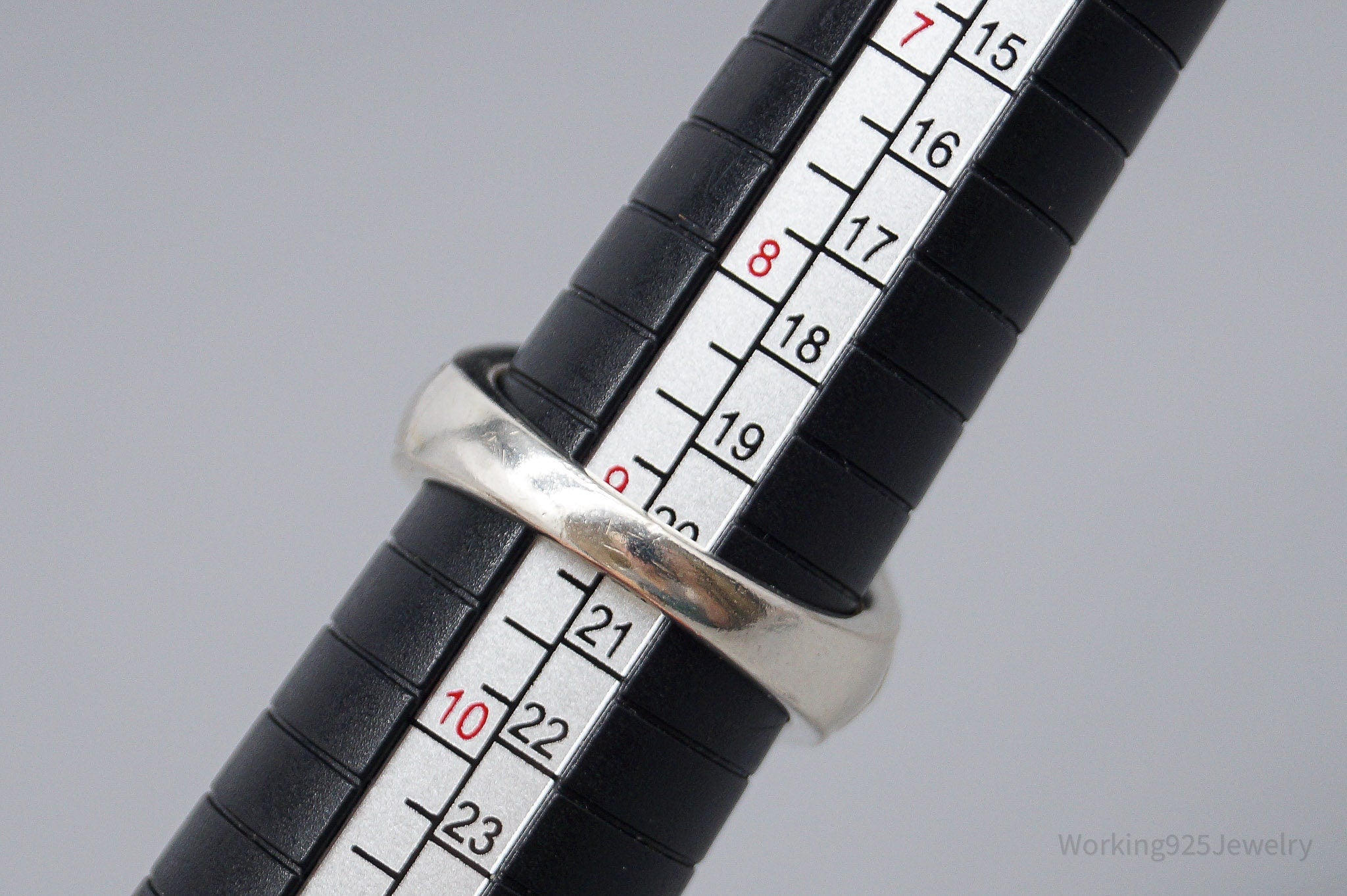 Vintage Large Citrine Sterling Silver Ring - Size 9