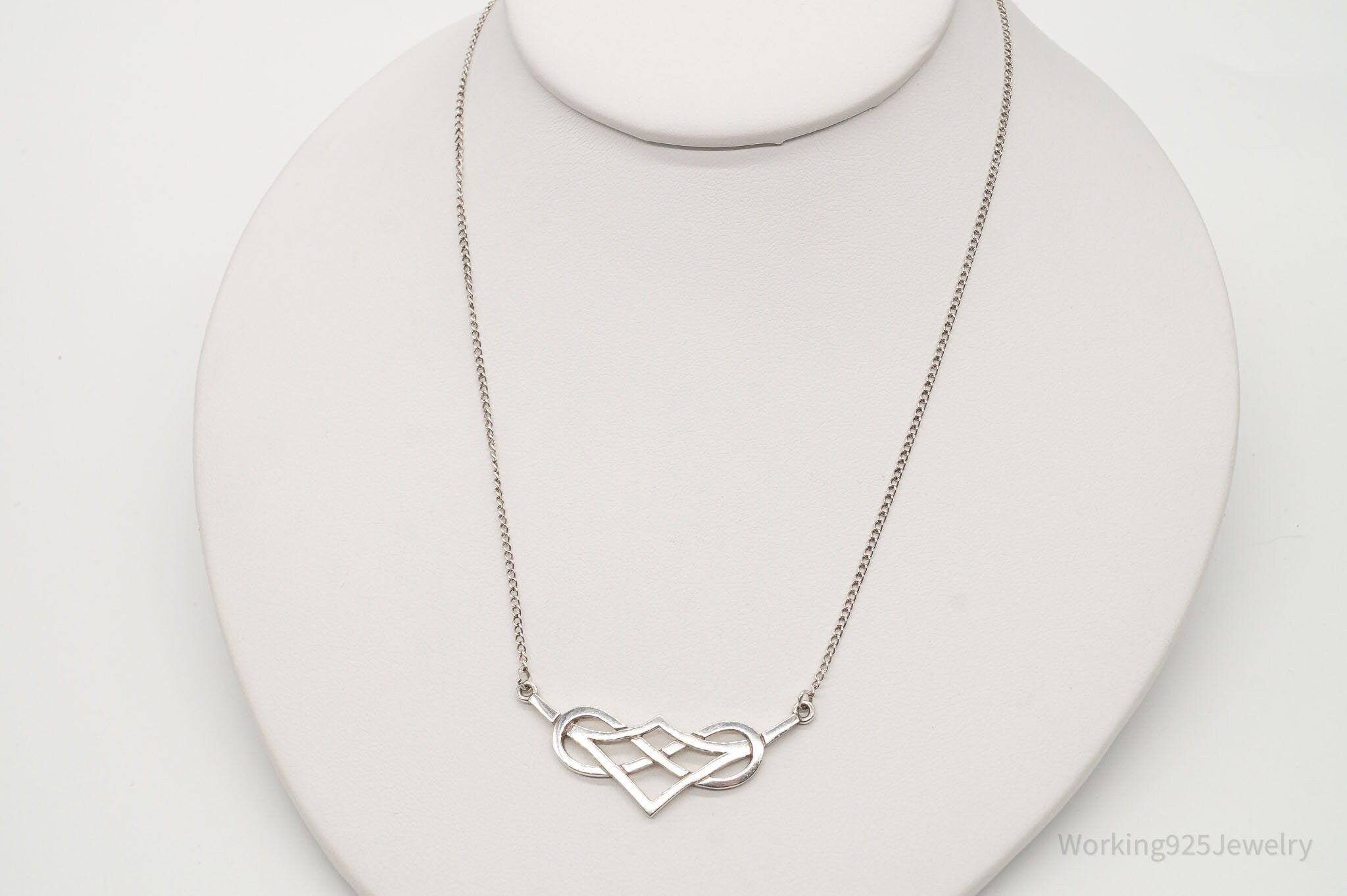 Vintage Celtic Knot Sterling Silver Necklace