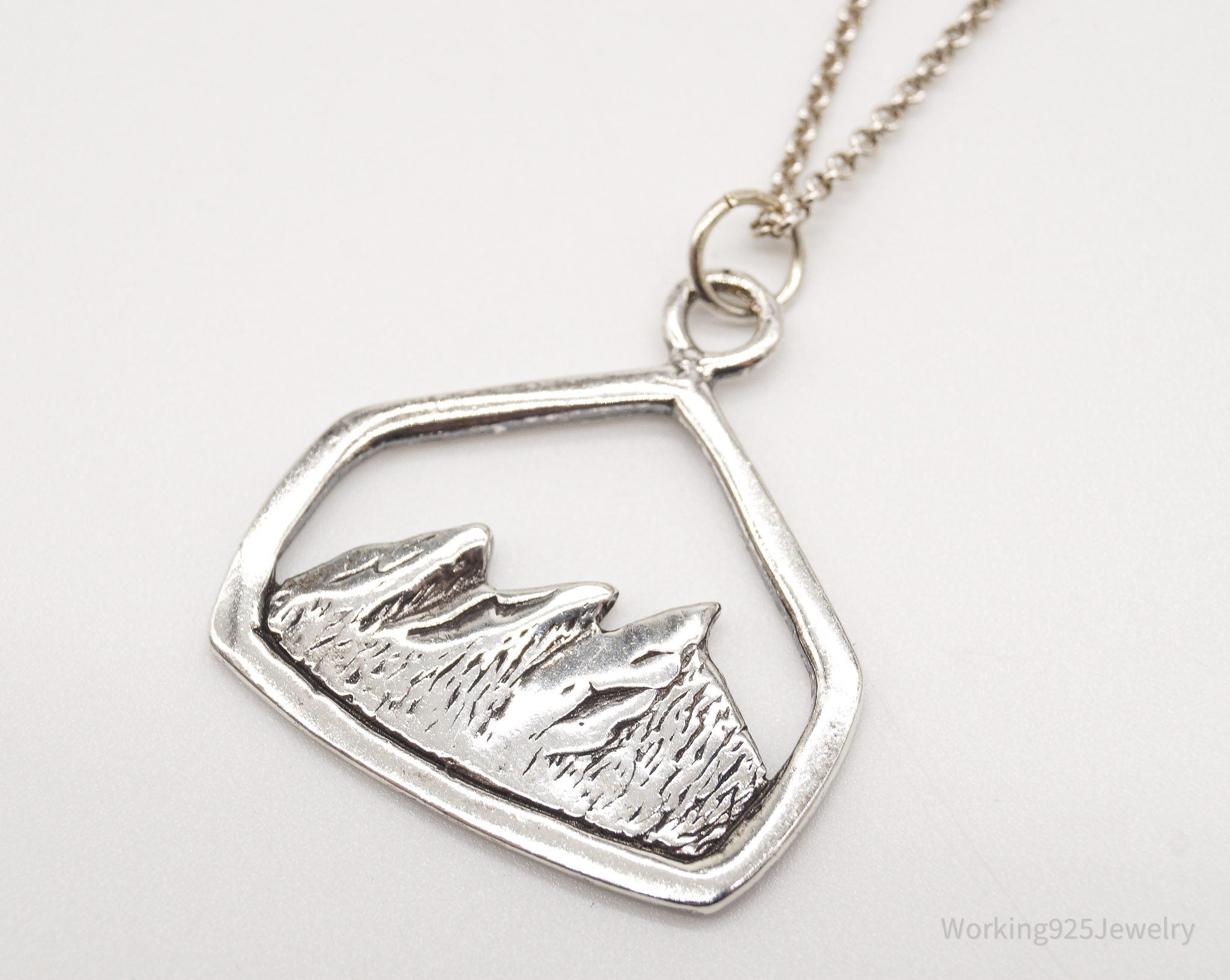 Vintage Mountain View Sterling Silver Necklace