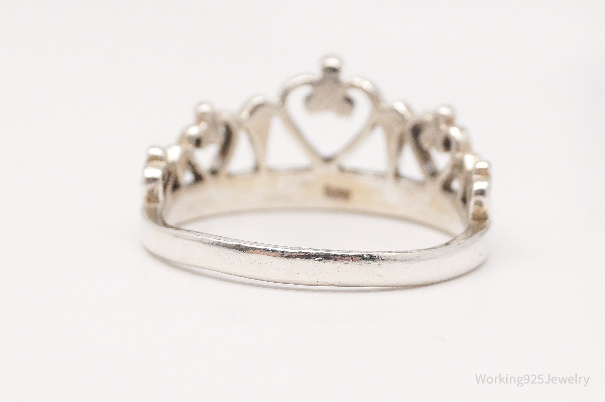 Vintage Crown Sterling Silver Ring - Size 8.75