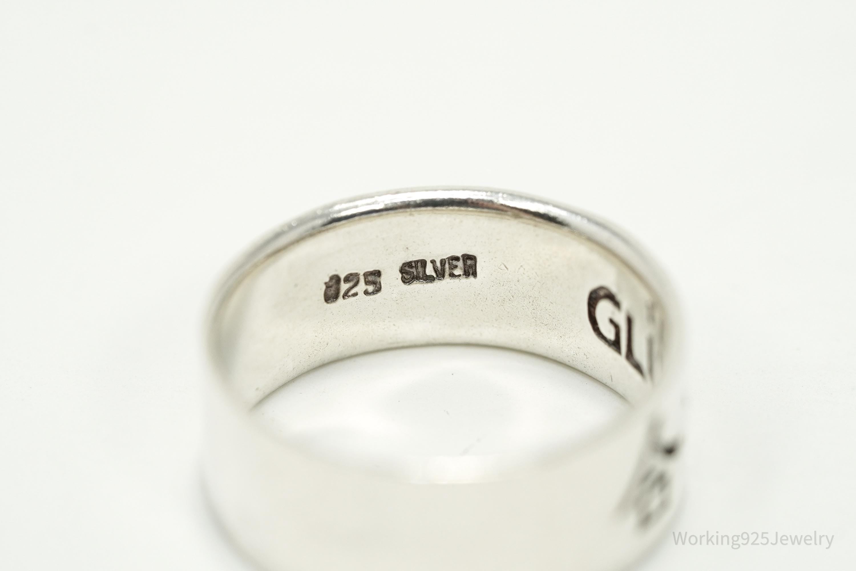 Vintage Chinese Sterling Silver Band Ring - Size 7.5