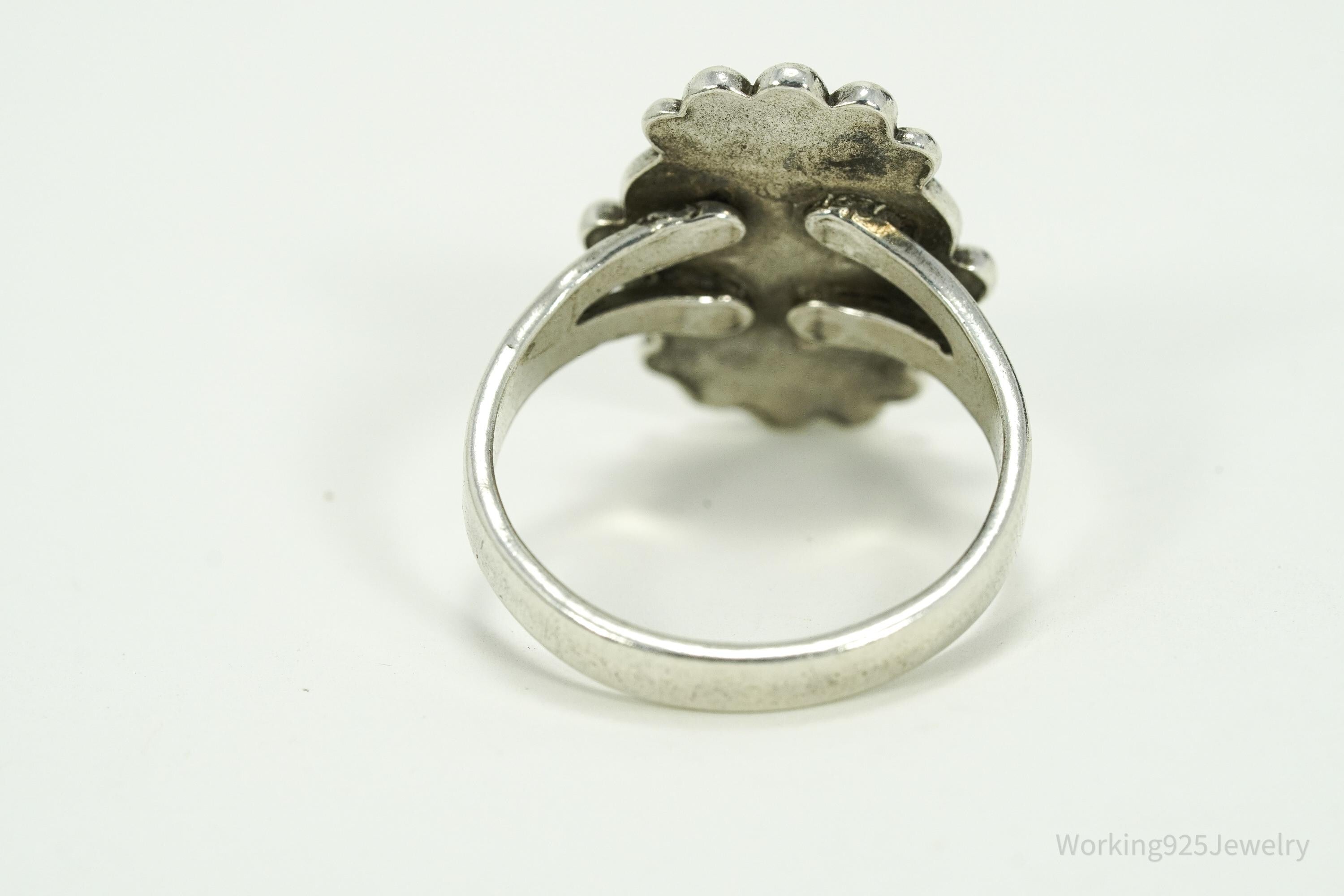 Vintage Native Bell Trading Company Turquoise Sterling Silver Ring - Size 7.25