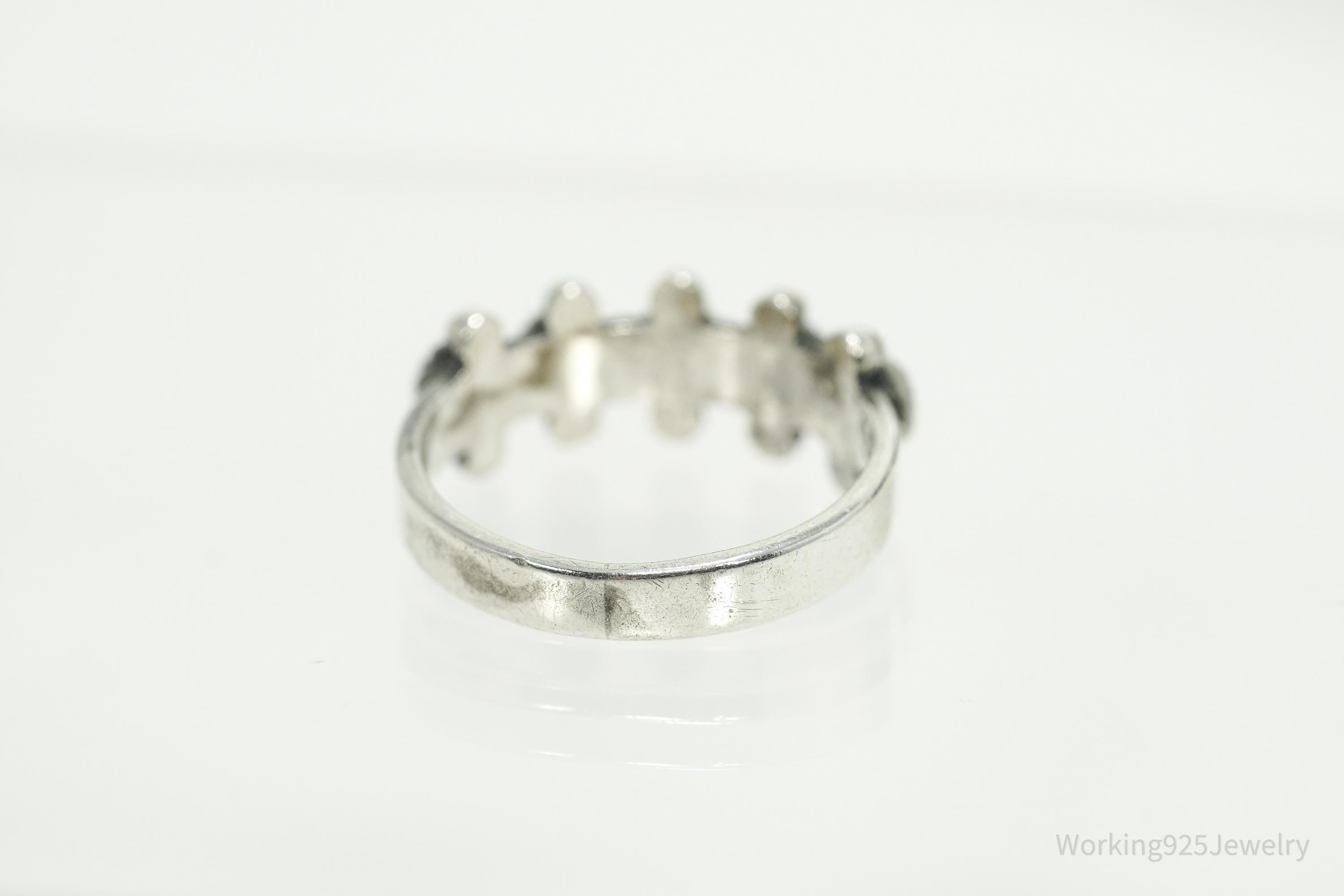 Vintage Native American Turquoise Sterling Silver Ring - Size 7