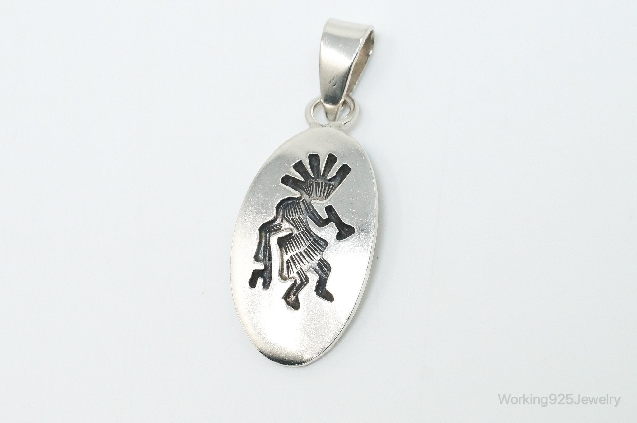 Vintage Mexico Dancing Kokopelli Southwestern Sterling Silver Pendant