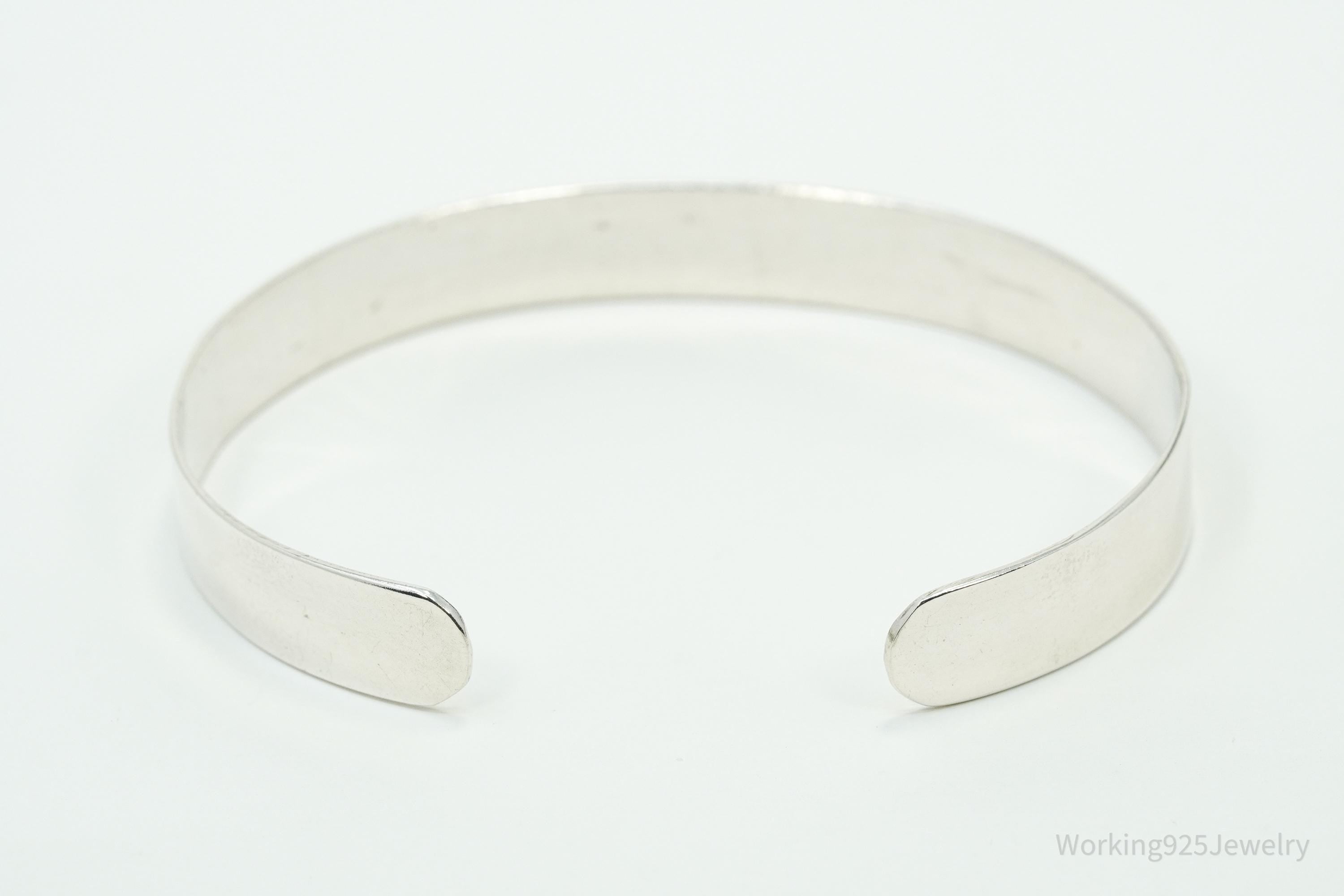 Vintage Tribal Style 950 Silver Bracelet 7"